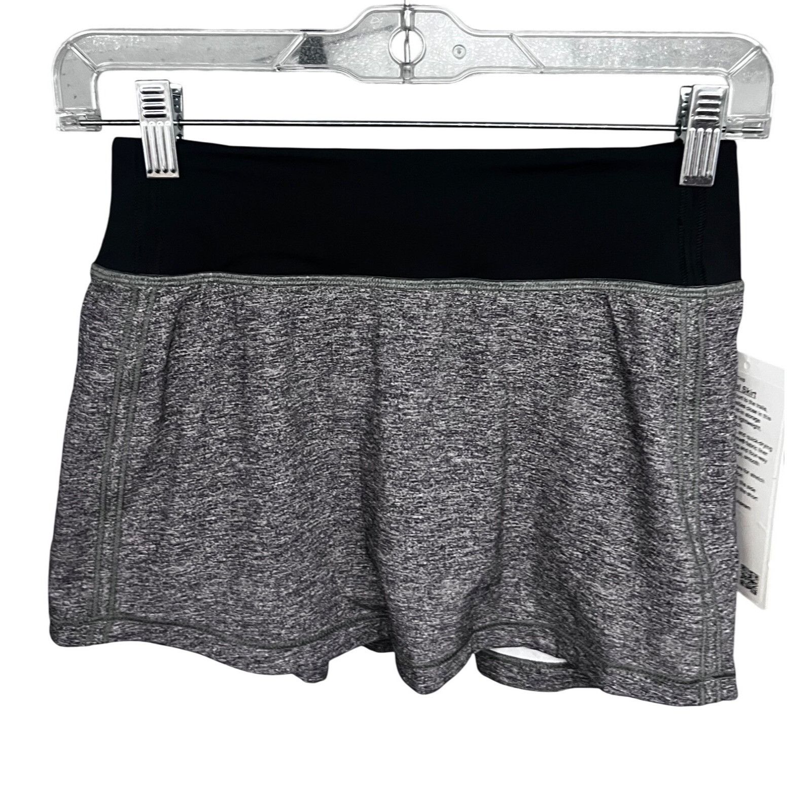 Lululemon Lululemon Pace Rival Womens Gray Black Athletic Skort Size 0 Size 25" / US 0 / IT 36 - 3 Thumbnail