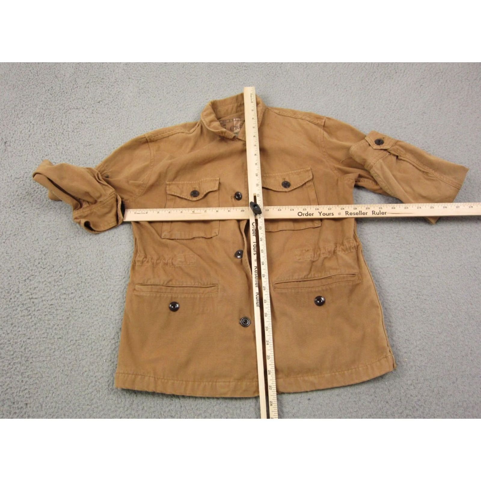 J.Crew J.CREW Jacket Womens S Brown Khaki Brigadier Utility Military Field Canvas Cotton Lining 100% Cotton Tailored Regular Size S / US 4 / IT 40 - 7 Thumbnail