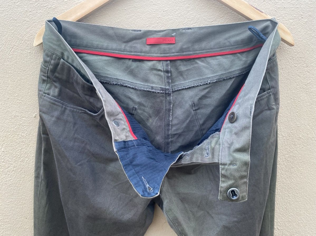 Prada Prada Olive Dirty Pattern Chino Pant Size US 33 - 3 Thumbnail