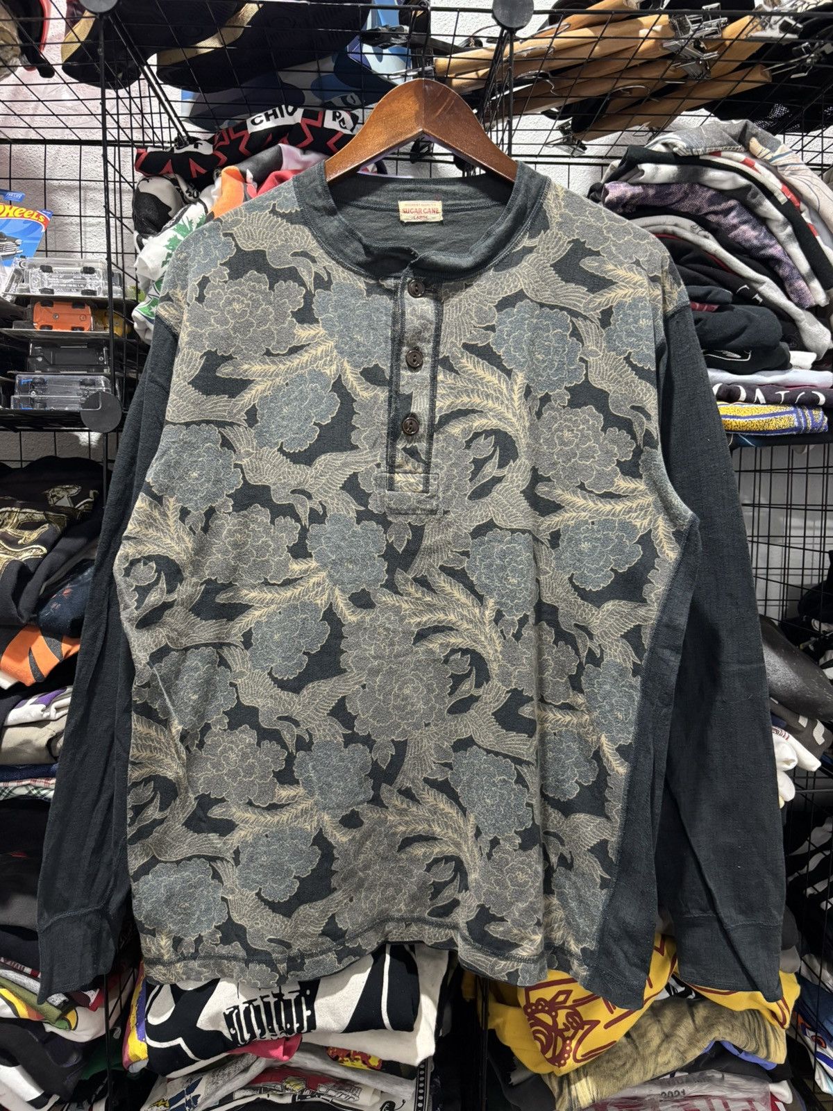 Sugar Cane × Vintage Sugar Cane Floral Longsleeve Tshirt Size US XL / EU 56 / 4 - 1 Thumbnail