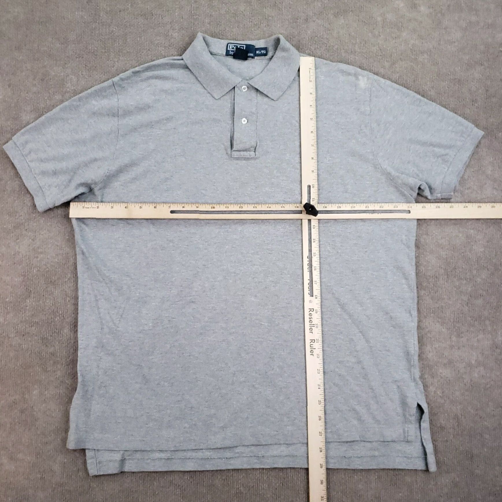 Polo Ralph Lauren Polo Ralph Lauren Mens Gray Short Sleeve Polo Shirt XL Cotton Size US XL / EU 56 / 4 - 2 Thumbnail