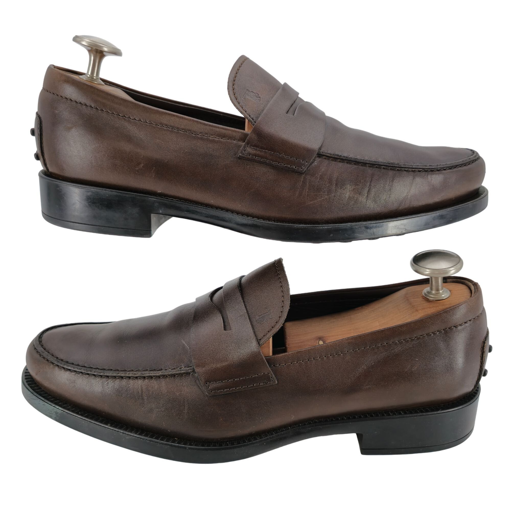 Tod's Tod's Italy Brown Leather Penny Loafers Mens 9 Dress Shoes Size US 9 / EU 42 - 10 Thumbnail