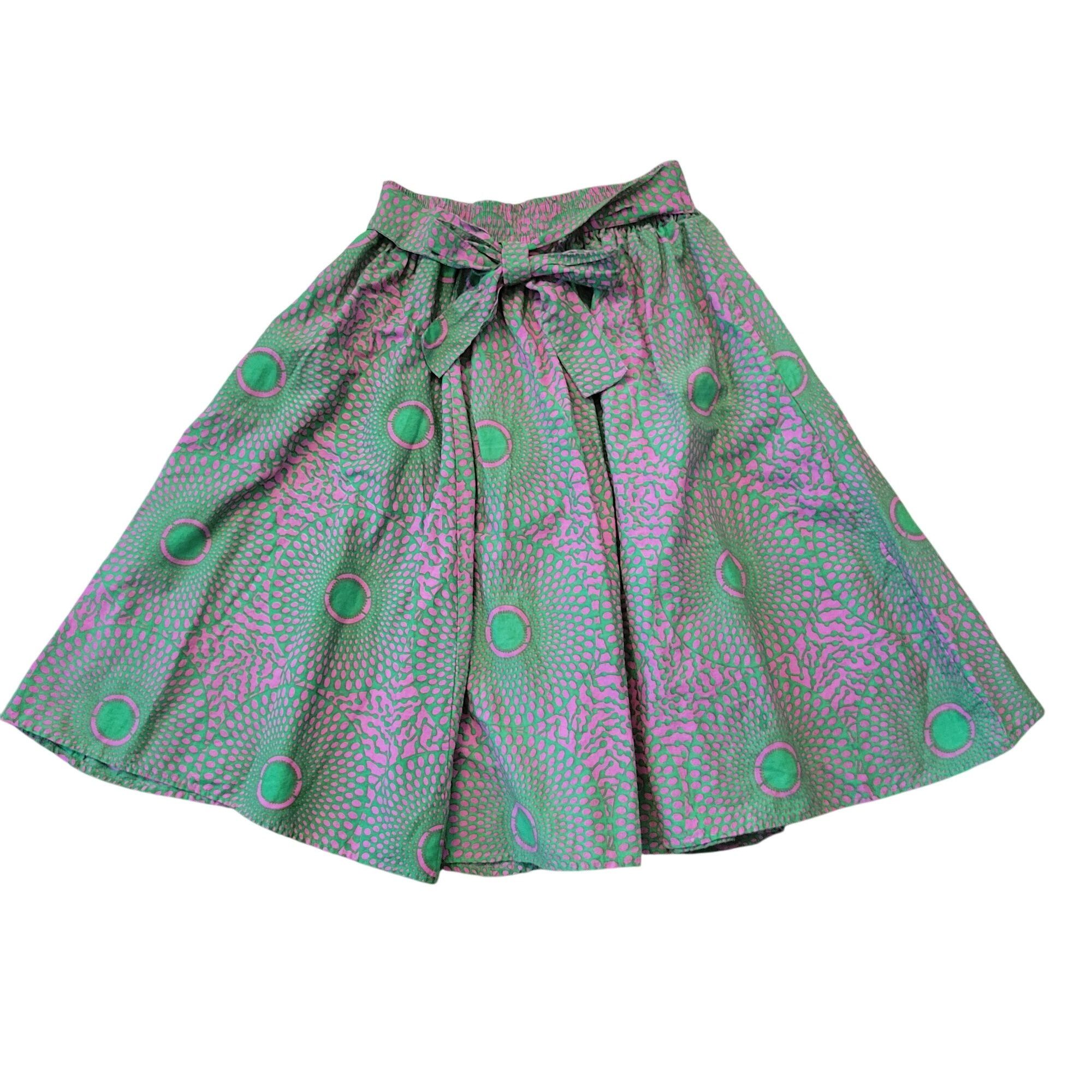 Other KaraChic Green Pink Psychedelic Skirt Pockets OS Full Circle Size 28" / US 6 / IT 42 - 1 Thumbnail