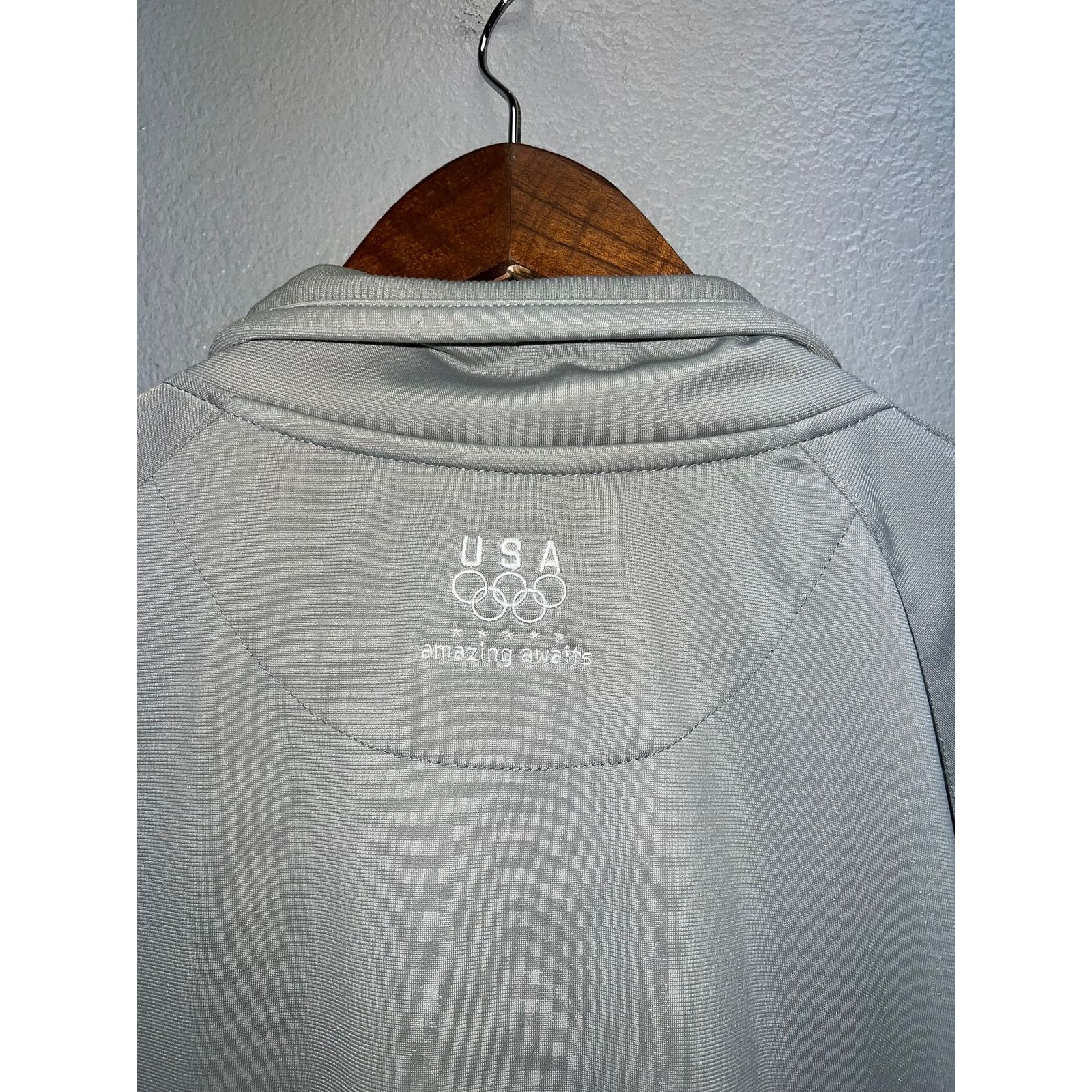 Vintage Vintage Nike USA Olympics Jacket Gray Full Zip Up Track 2XL Size US XXL / EU 58 / 5 - 7 Thumbnail