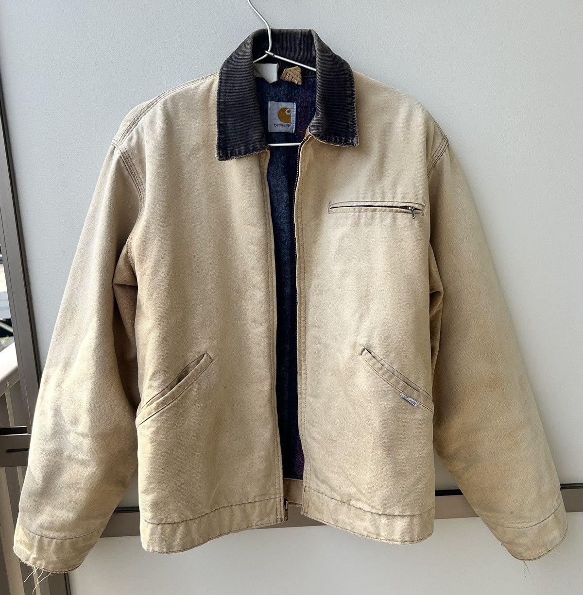 image of 80's Carhartt Detroit Work Jacket in Brown, Men's (Size Small)