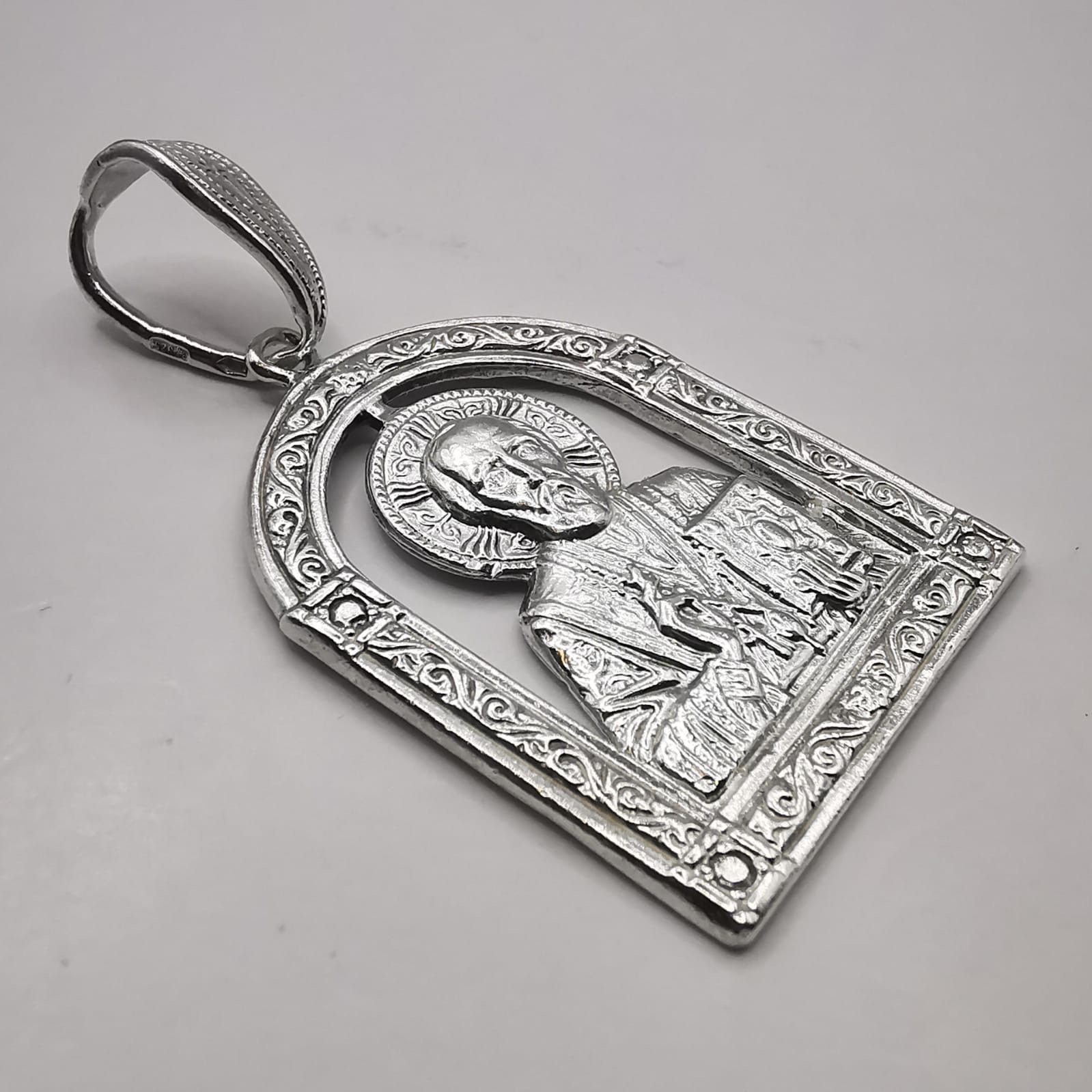 Sterling Silver Vintage pendant"St. Nicholas 925 silver 9,02g Size ONE SIZE - 2 Thumbnail