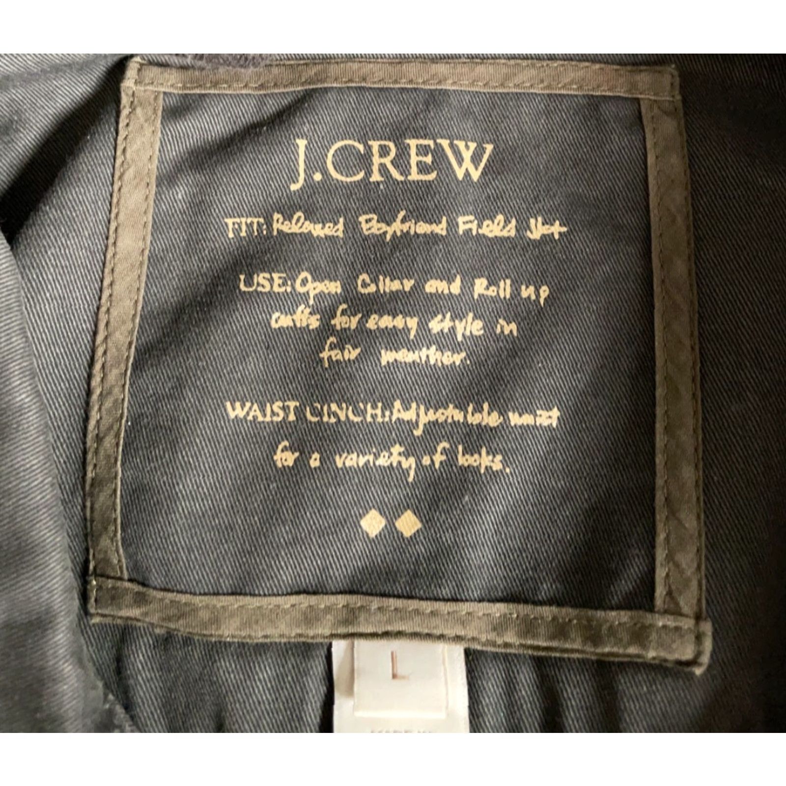 J.Crew VINTAGE J.CREW Field Jacket Shirt Women's Large Green Lightweight Military Jacket Autumn Outdoor Women L Size L / US 10 / IT 46 - 3 Thumbnail