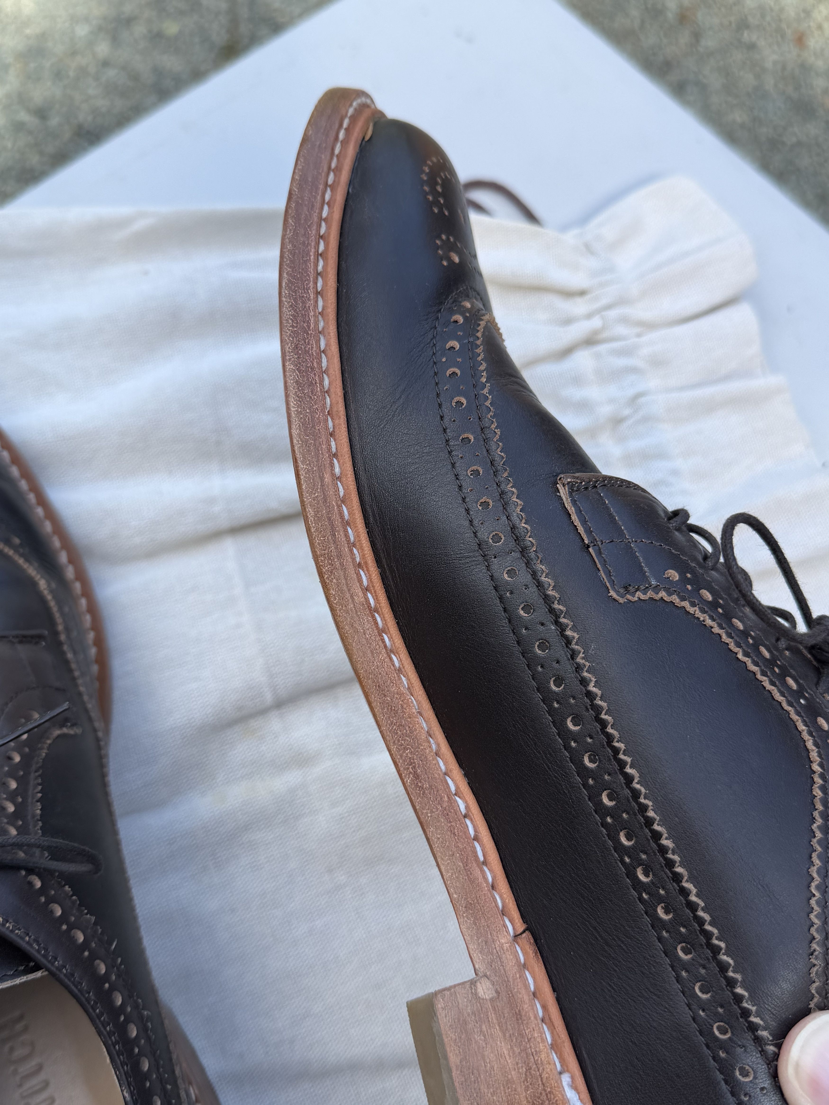 Taylor Stitch Taylor Stitch Brogue Espresso Brown Leather Dress Shoes 12.5 Size US 12.5 / EU 45-46 - 11 Thumbnail