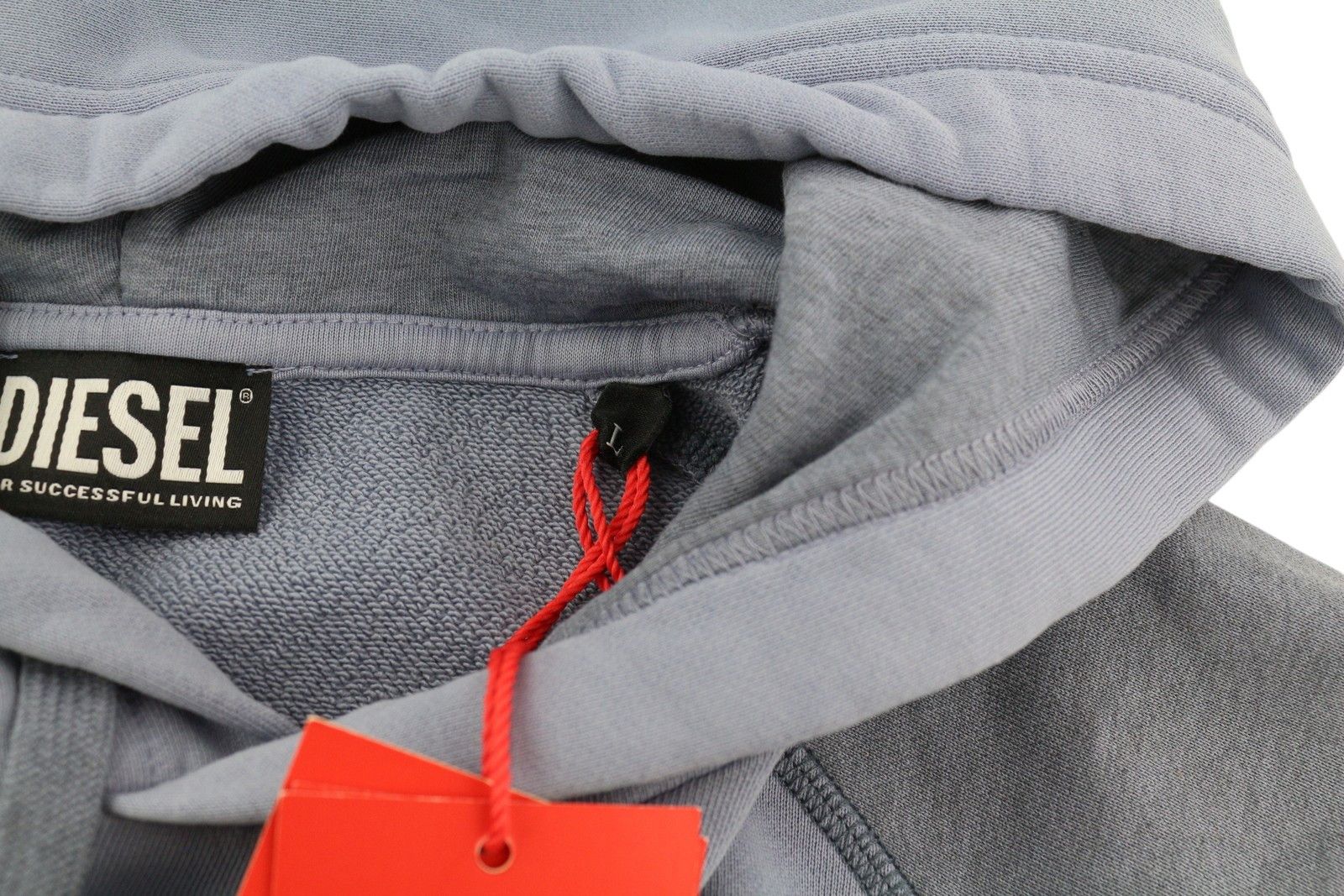 Diesel S-GIRLAN-HOOD L Blue Logo Hoodie 41039 Size US L / EU 52-54 / 3 - 12 Thumbnail