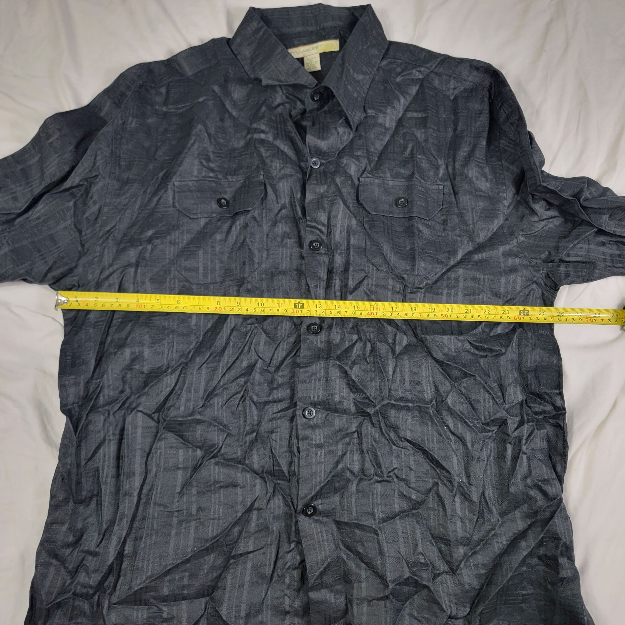Other Syllables Mens 3XL Black Short Sleeve Button Up Shirt Formal Size US XXL / EU 58 / 5 - 4 Thumbnail