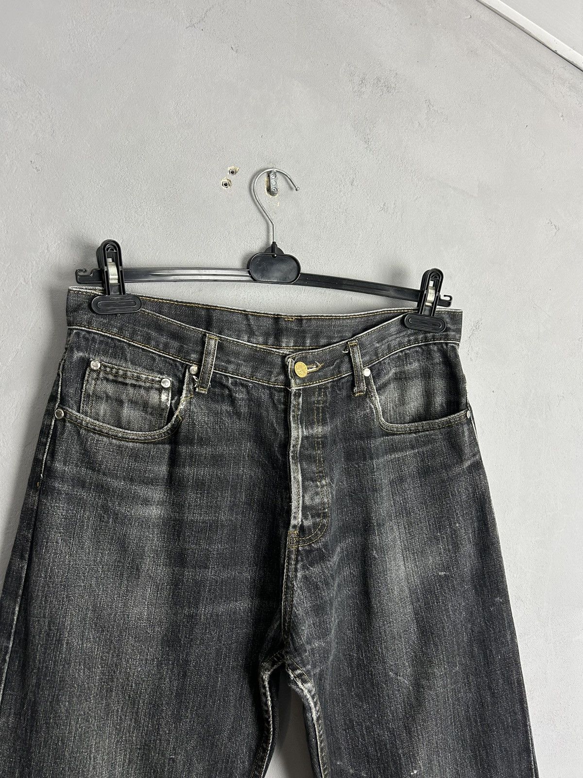 Japanese Brand Vintage Japanese Selvedge Denim Jeans Cinch Back Distressed Size US 31 - 9 Thumbnail