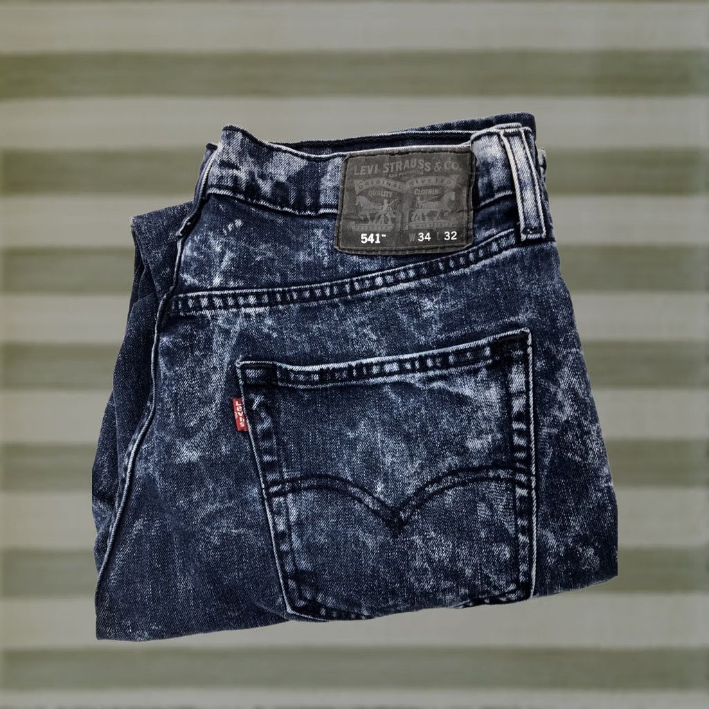 Levi's Levi's 541 Jeans Men Regular 34 30 Blue Denim Dark 5-Pocket Stretch Straight Size US 34 / EU 50 - 1 Thumbnail