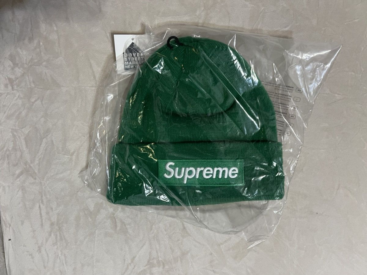 New Era × Supreme Supreme New Era Box Logo Beanie FW24 GREEN Size ONE SIZE - 1 Preview