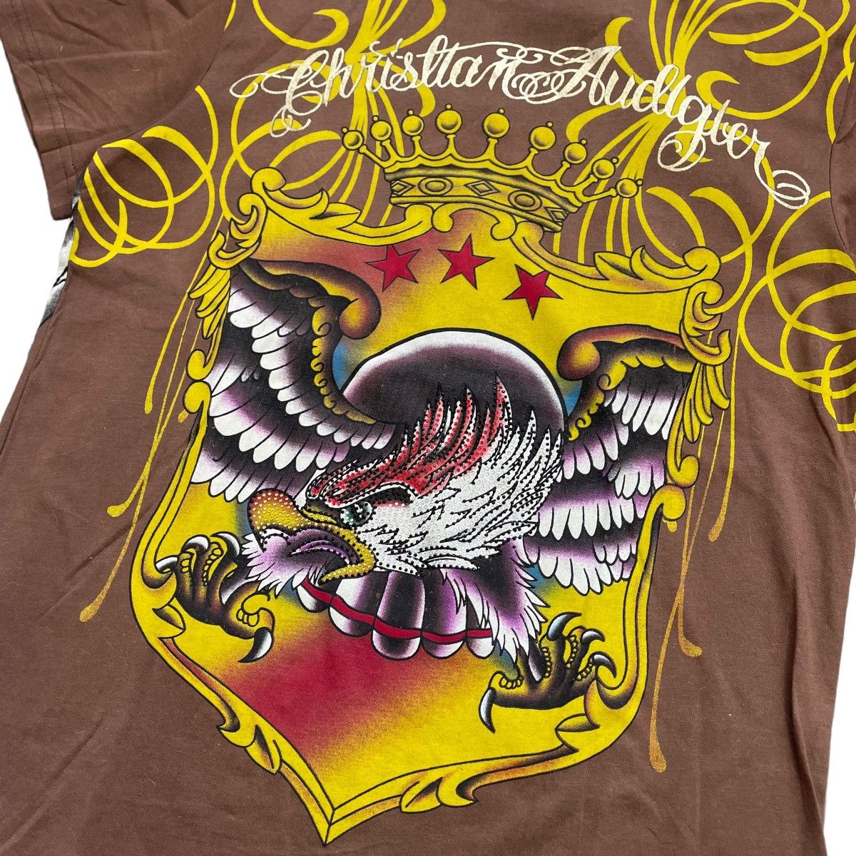 Christian Audigier × Ed Hardy × Vintage VINTAGE Y2K ED HARDY CHRISTIAN AUDIGIER SKULL T-SHIRT Size M / US 6-8 / IT 42-44 - 2 Thumbnail
