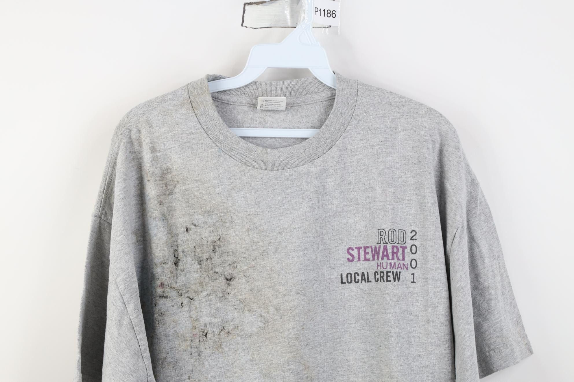 Vintage Vintage Local Crew 2001 Human Tour Rod Stewart Band T-Shirt Size US XL / EU 56 / 4 - 2 Thumbnail