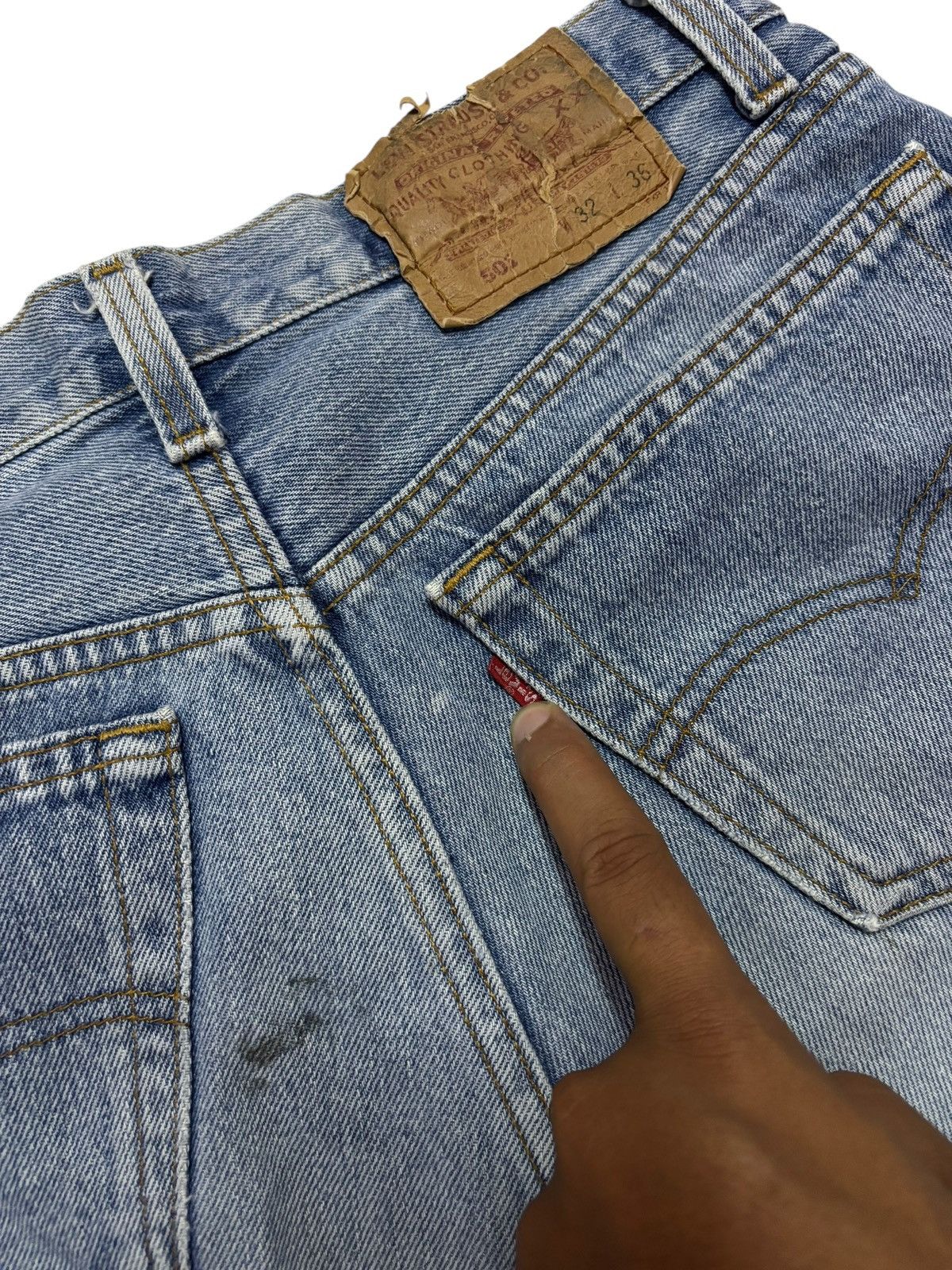 Levi's 🔥 Vtg Y2k Levi’s 505 Distressed Jeans Size US 30 / EU 46 - 6 Thumbnail