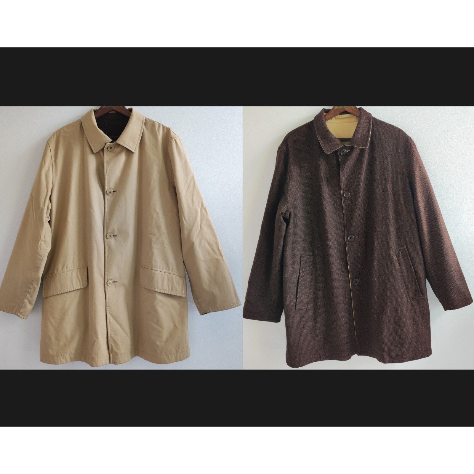 Kiton Reversible Cashmere & Cotton Mid-Length Coat UK/US 38