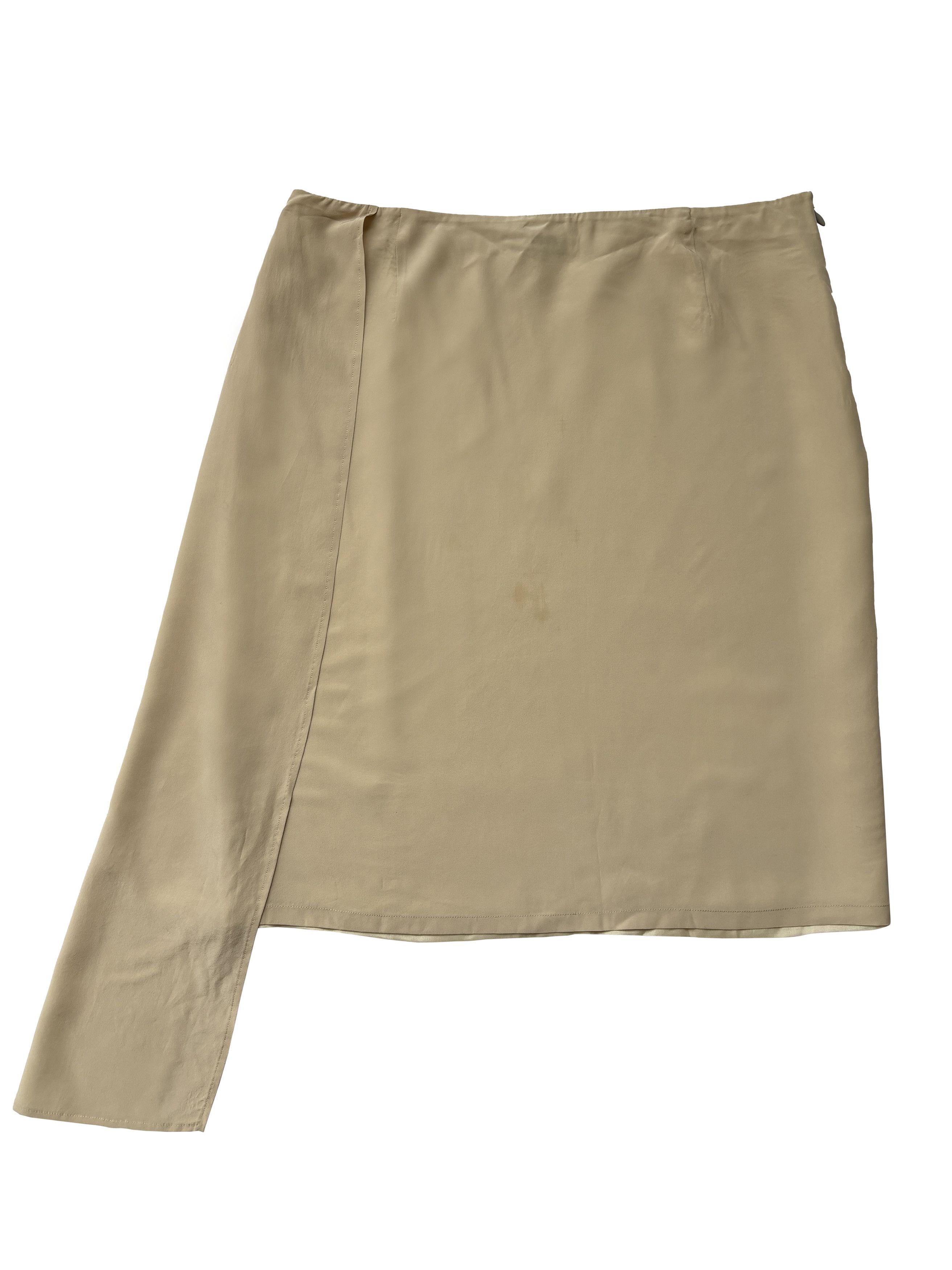 Jil Sander ⚡️QUICK SALE⚡️Jil Sander Beige Silk Skirt Size 32" / US 10 / IT 46 - 2 Thumbnail