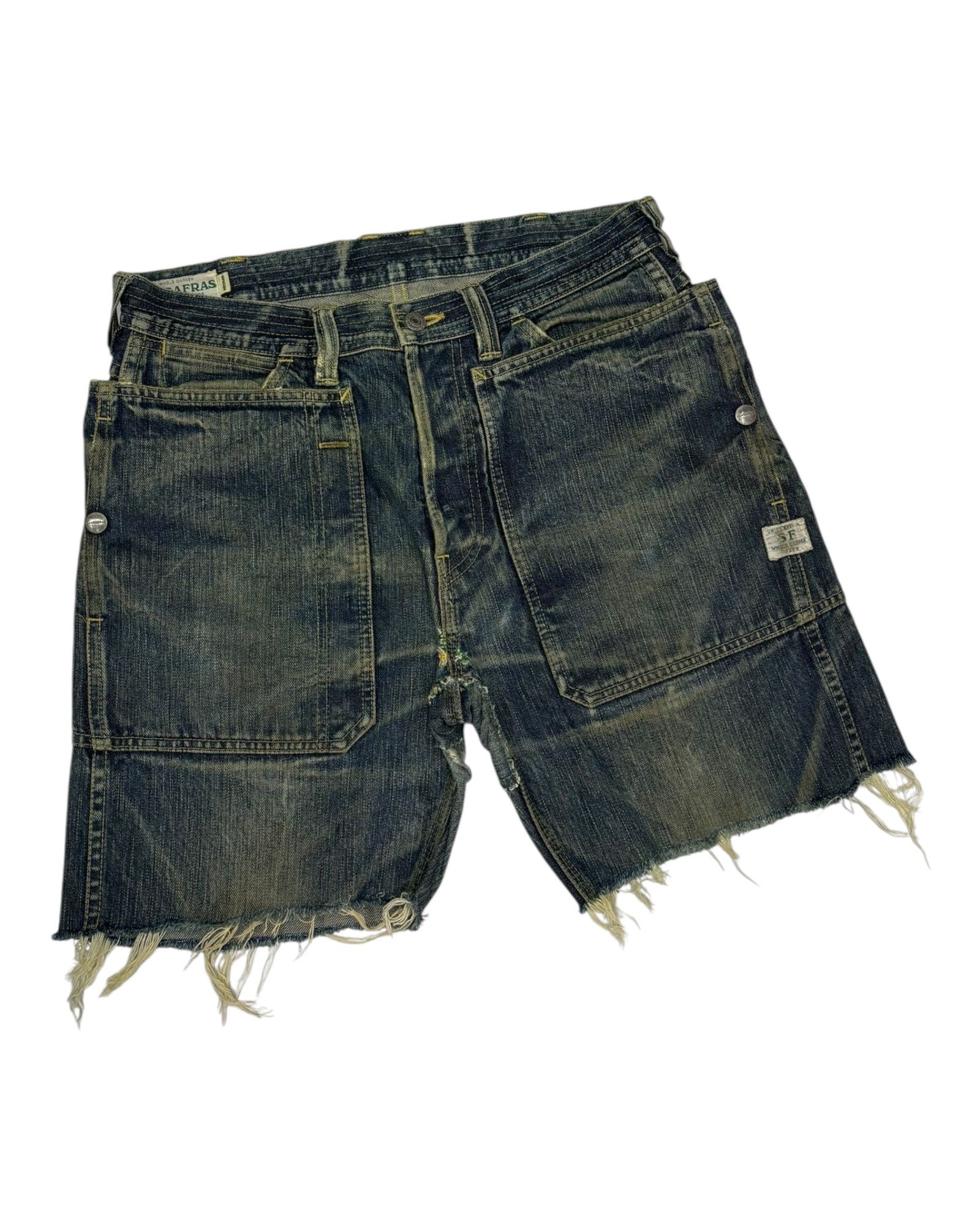 Sassafras Vintage Sassafras Gardener Destroy Jeans Short Size US 32 / EU 48 - 2 Thumbnail