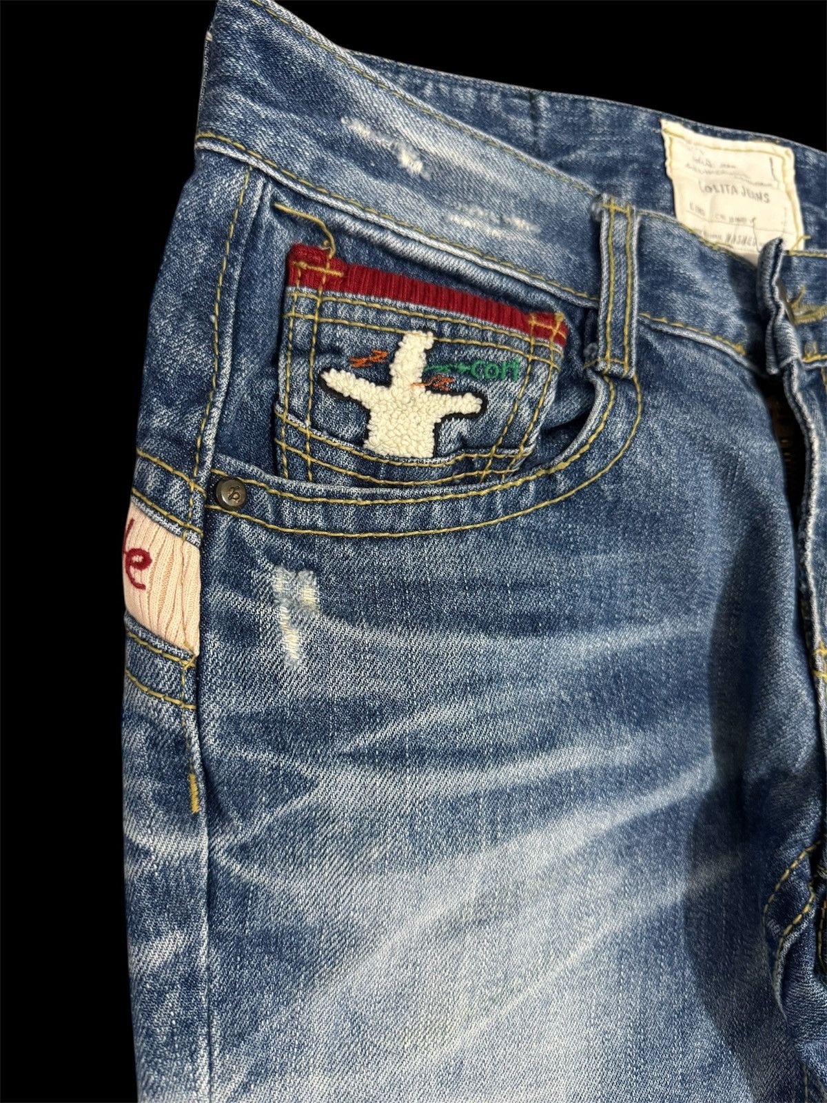 Japanese Brand Lolita Jeans X Yoshitomo Nara Denim Flare Jeans Size 32 Size US 31 - 4 Thumbnail