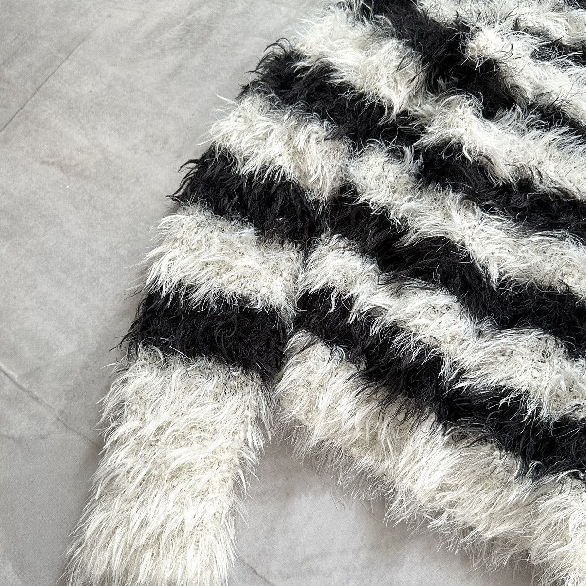 Hysteric Glamour × Undercover Crazy Fuzzy Junya Watanabe Style Striped Mohair Knit Sweater Size US XS / EU 42 / 0 - 9 Thumbnail