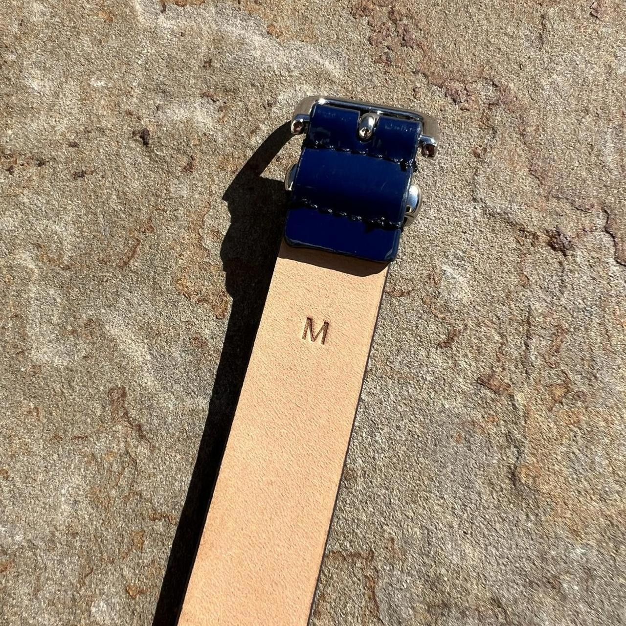 J.Crew Deep Blue Patent Leather Belt Size ONE SIZE - 7 Thumbnail