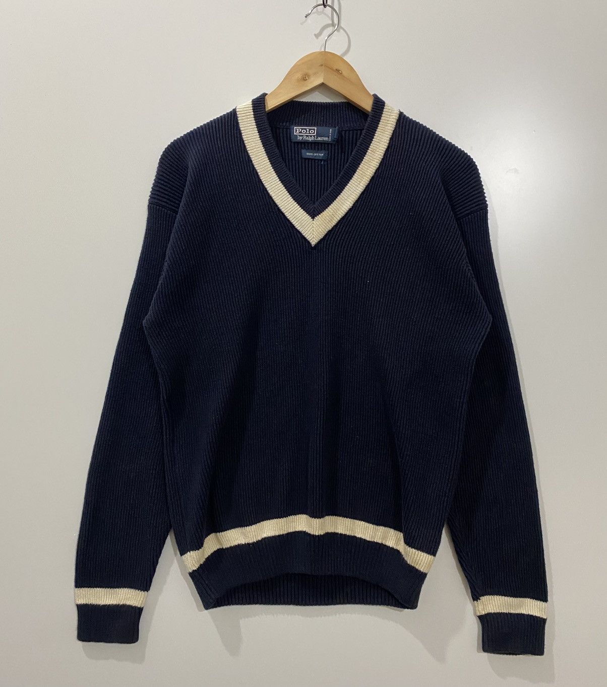 Polo Ralph Lauren Polo Ralph Lauren Cropped cable-knit cotton sweater Women Size L / US 10 / IT 46 - 1 Thumbnail
