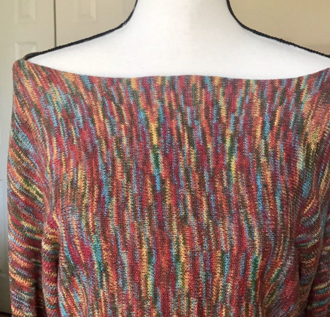 Other SANS SOUCI SEMI OFF SHOULDER MULTI COLOR PULLOVER SWEATER Size M / US 6-8 / IT 42-44 - 7 Thumbnail