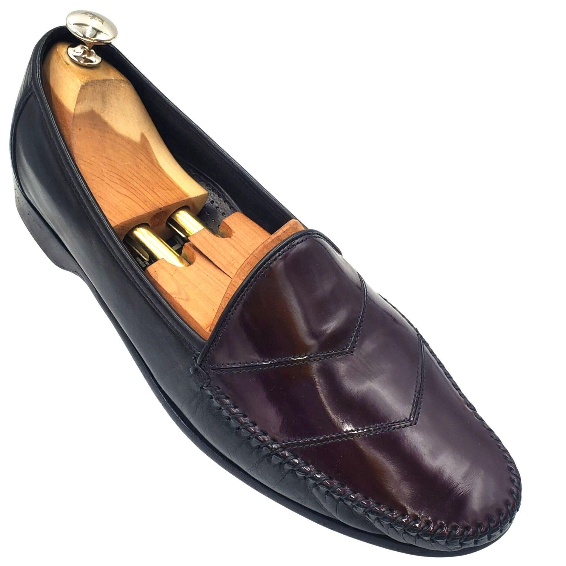 Bragano by Cole Haan イタリア製 ブラウン BRAGANO by COLE HAAN Brown Woven Loafers Dress Shoes ITALY 7