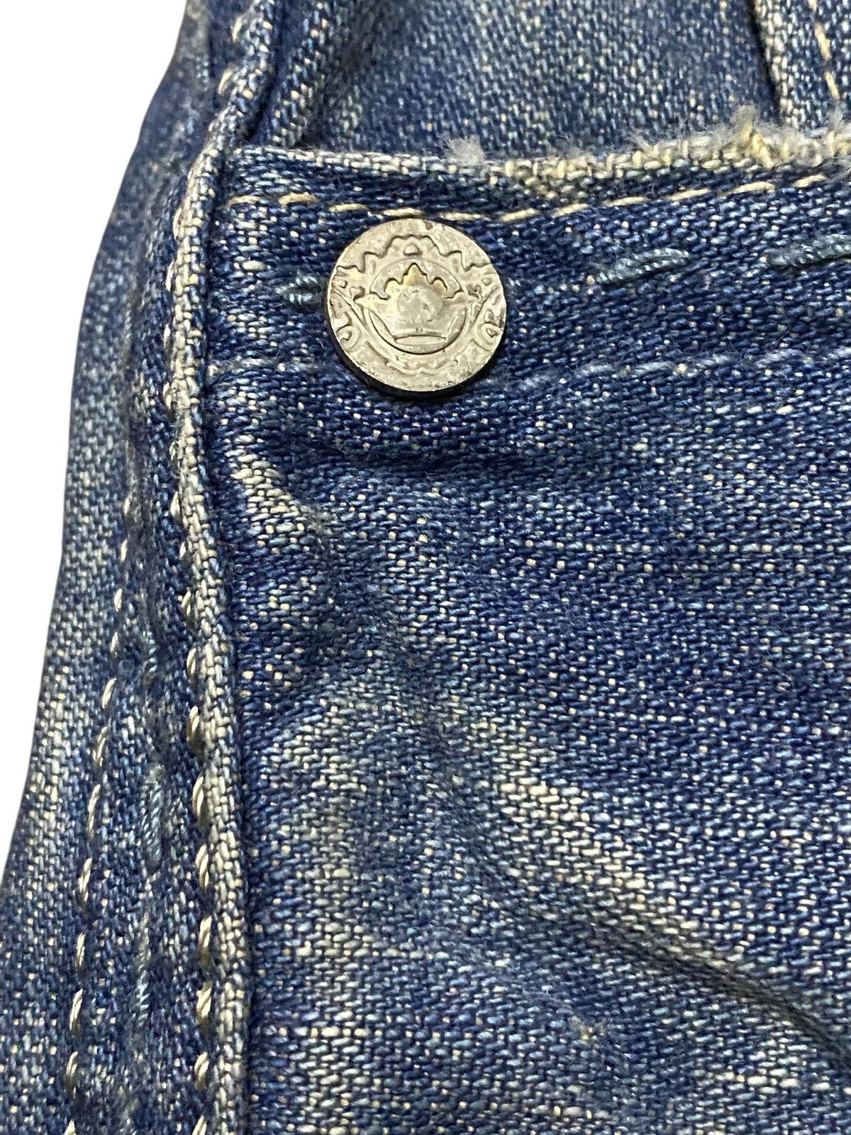 Japanese Brand Brappers Lady Vintage Union Made Faded Wash Flare Jeans Size 28" / US 6 / IT 42 - 13 Thumbnail