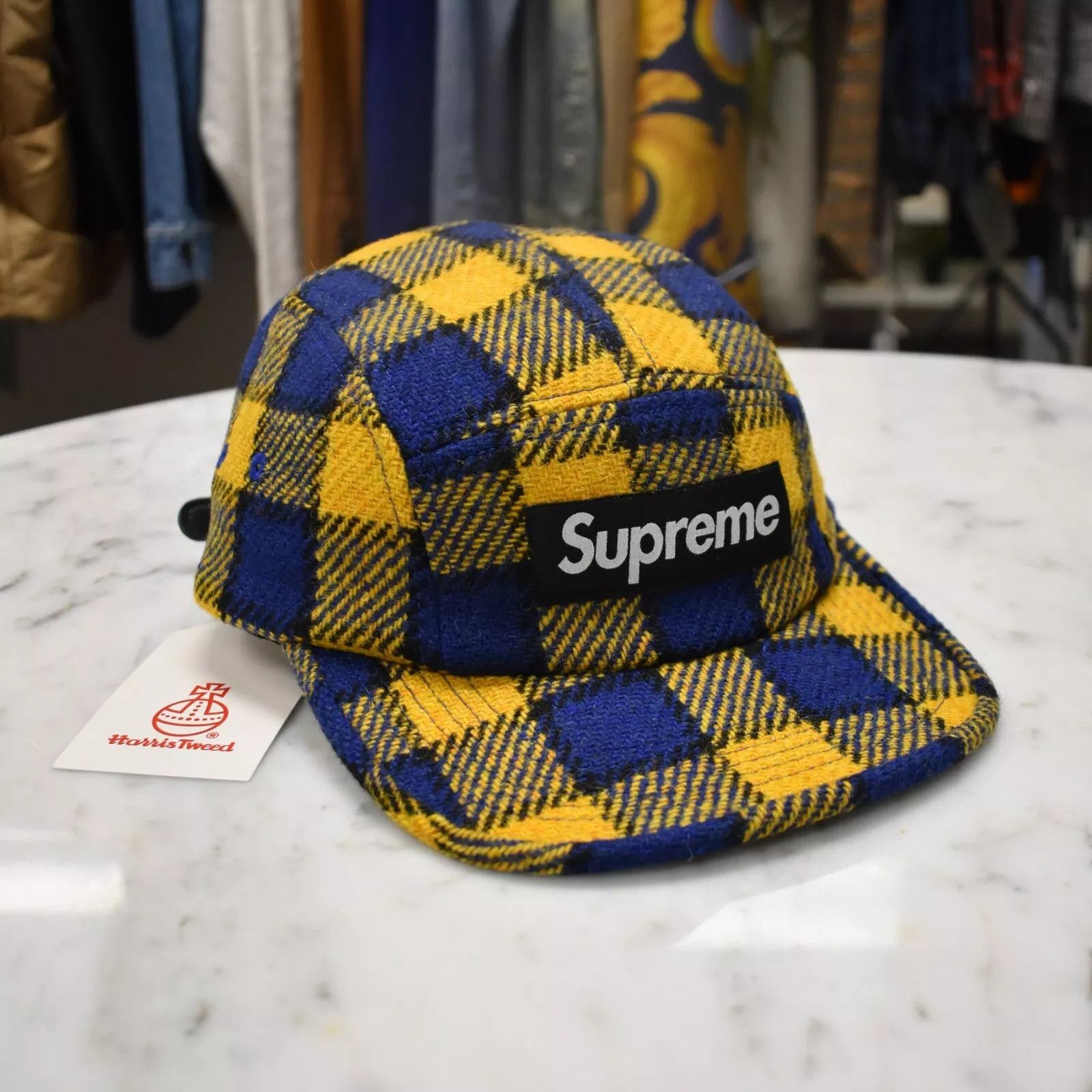 Supreme Harris Tweed Camp Cap | Grailed