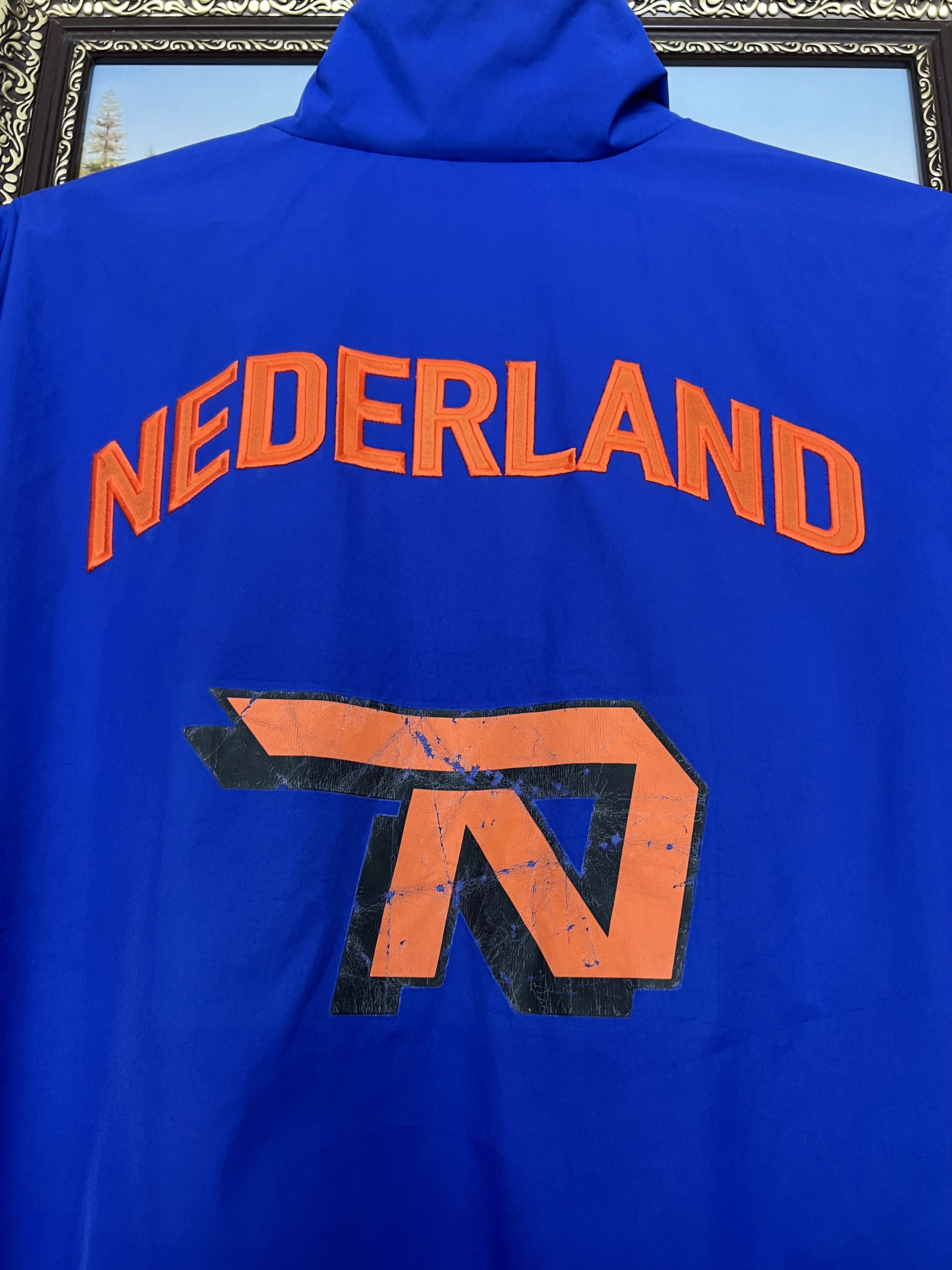 Nike Vintage 90's Nike Netherlands Holland Football Jacket Blue Size US M / EU 48-50 / 2 - 13 Thumbnail