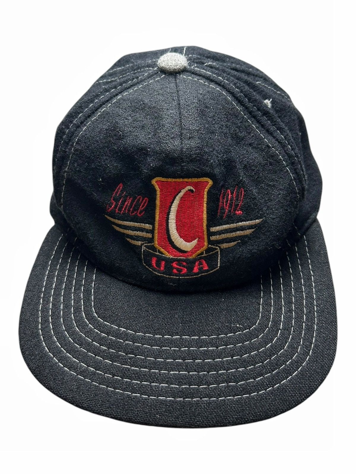 Vintage CHESTERFIELD 90s Racing Wool Hats Black motocross moto gp Size ONE SIZE - 7 Thumbnail