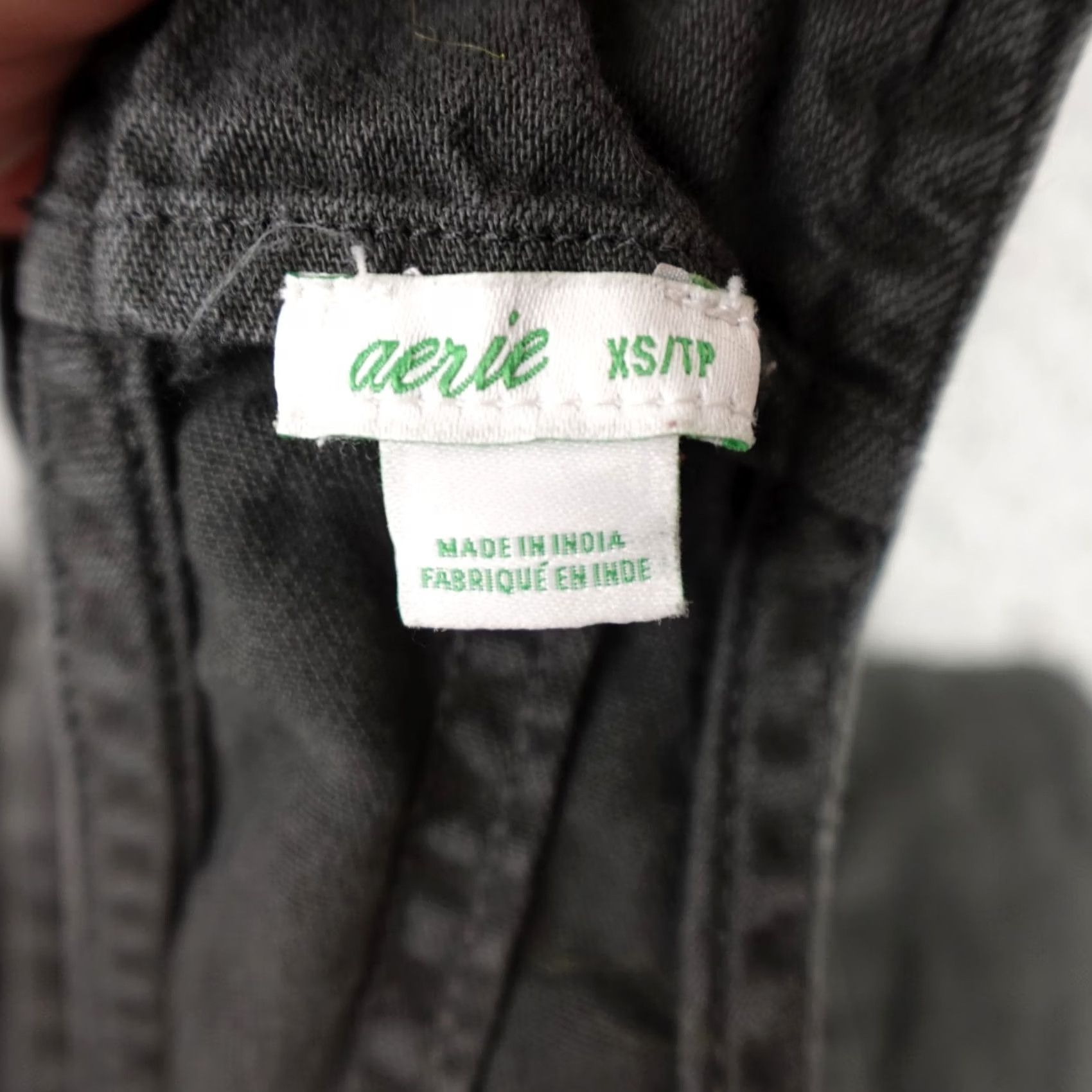 Vintage Aerie Overalls Womens XS Black Denim Straight Leg Adjustable Strap Relaxed Y2K Size 26" / US 2 / IT 38 - 2 Thumbnail