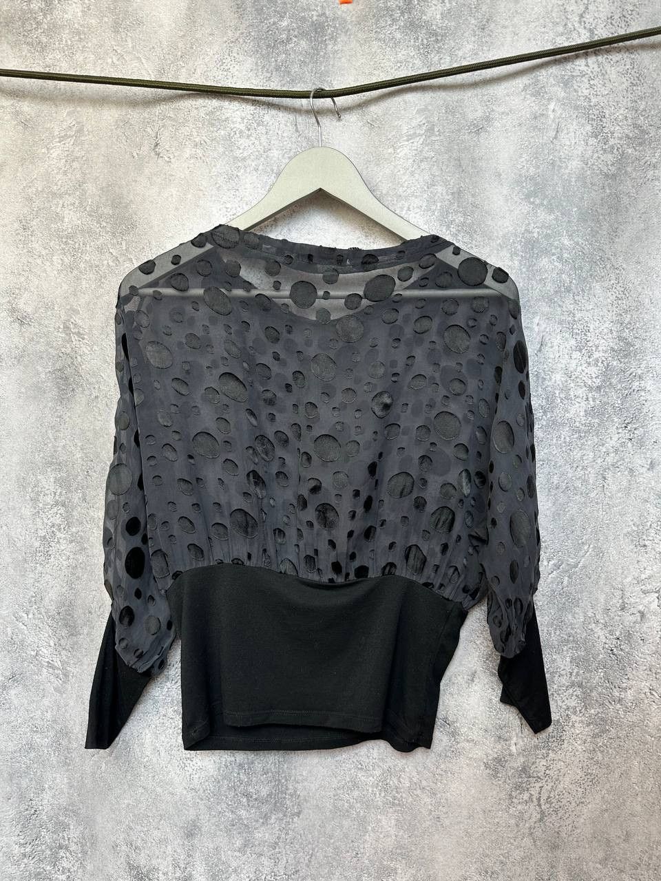 Issey Miyake Issey Miyake Sheer Polka Dot Blouse Vintage Black Japan Size M / US 6-8 / IT 42-44 - 3 Thumbnail