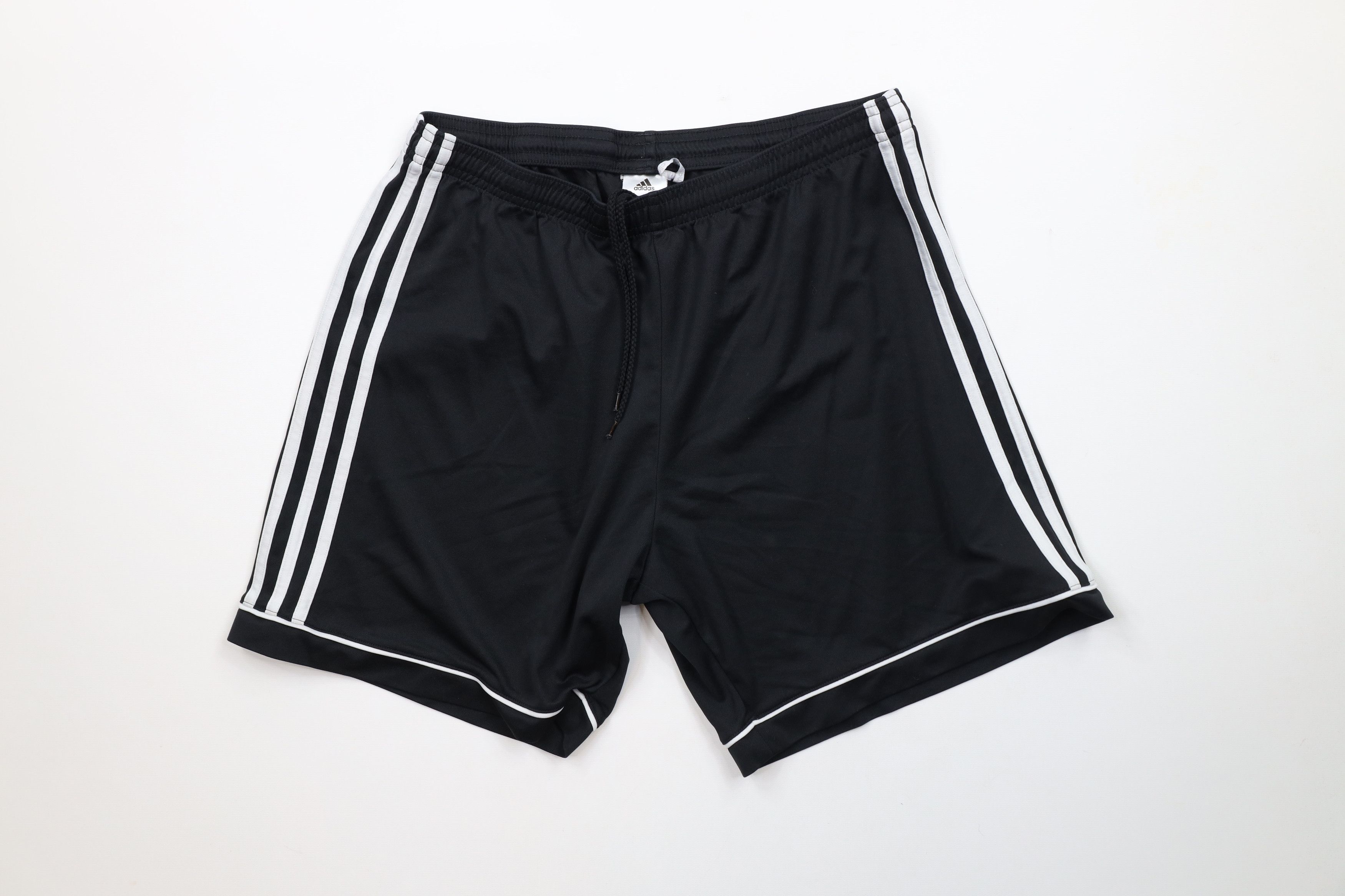 Adidas × Vintage Vintage Adidas Striped Running Jogging Soccer Shorts Black Size US 34 / EU 50 - 1 Thumbnail