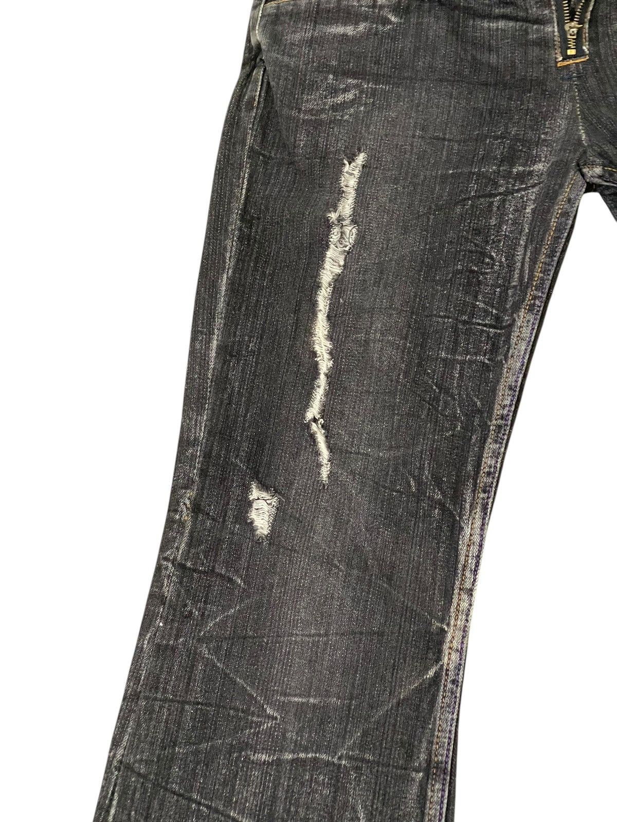 Japanese Brand Double Waist Flare Jeans Antful Distress Boot Cut 8🟦 Size US 31 - 6 Thumbnail
