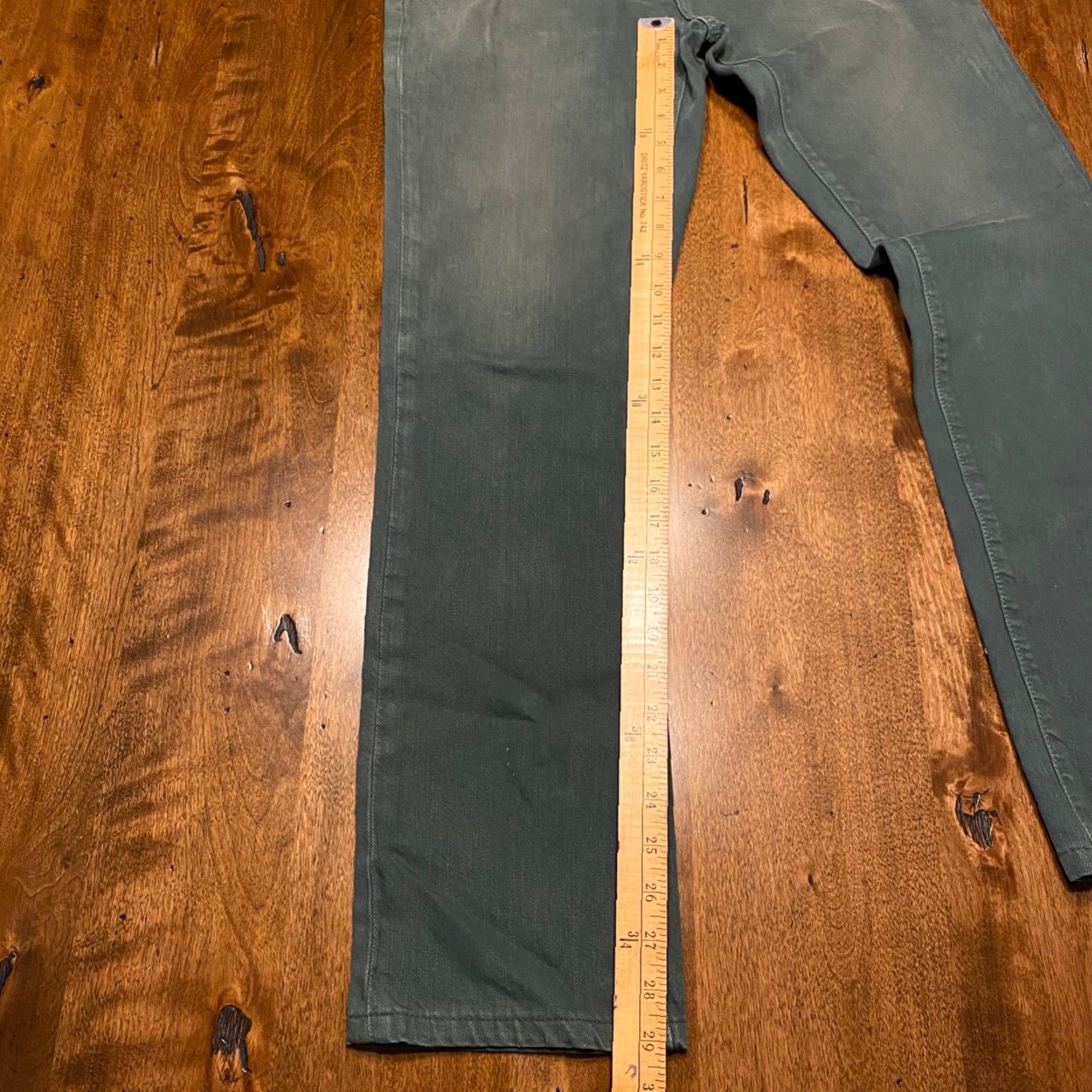 Tommy Hilfiger Tommy Hilfiger Jeans Mens 28x29 Straight Leg Green Denim Outdoor Regular Distressed No Size US 28 / EU 44 - 6 Thumbnail