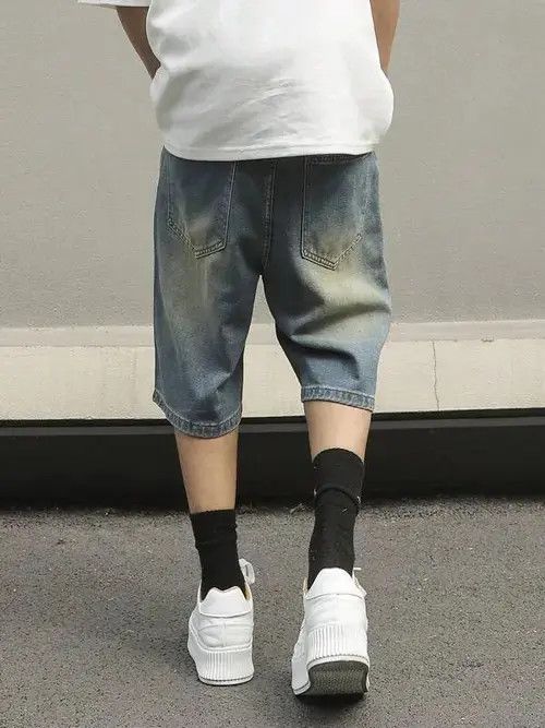 Other Kimura x Miki Jorts Vintage Washed Distressed Denim Size US 32 / EU 48 - 2 Thumbnail