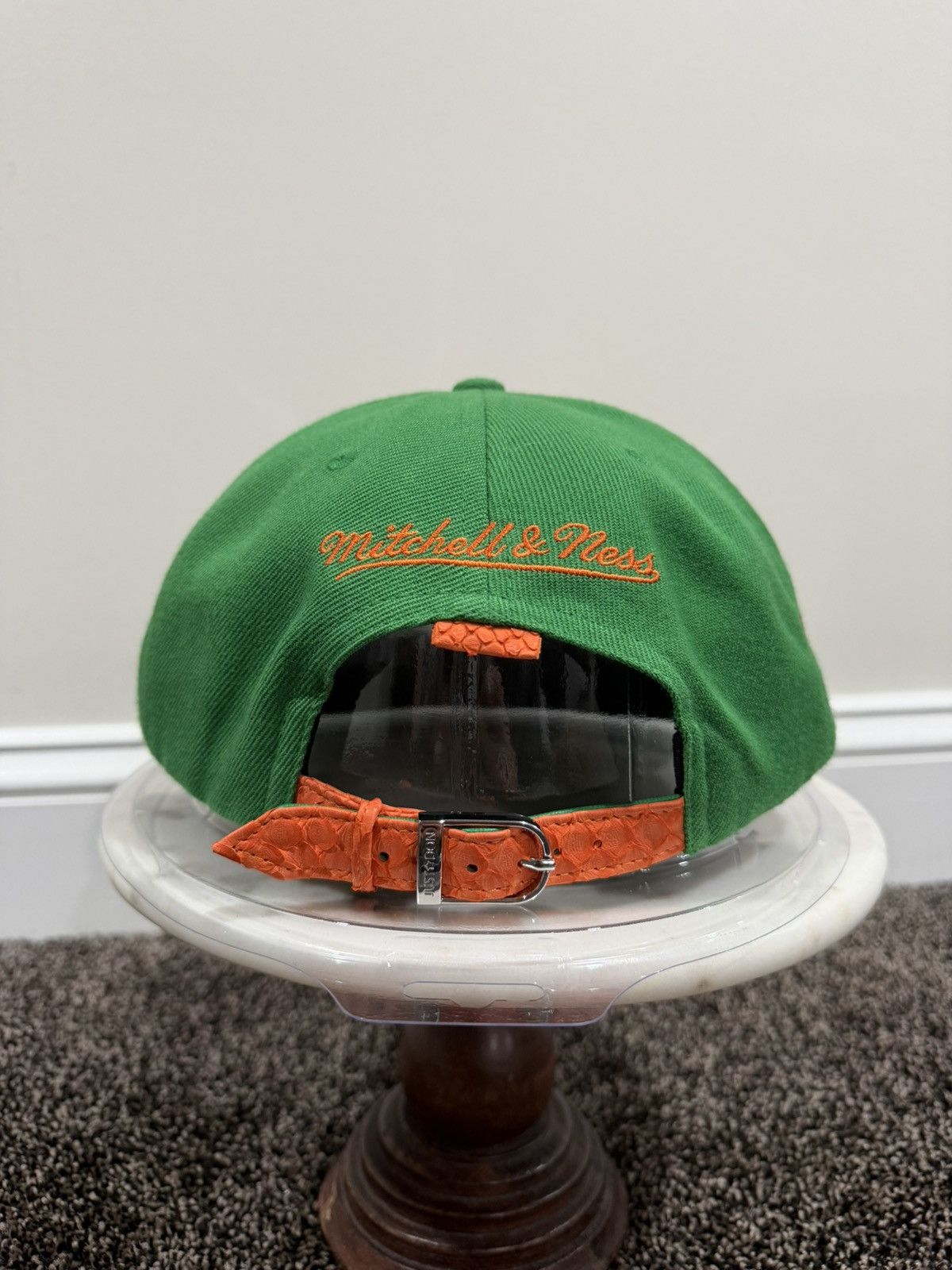 Just Don × Mitchell & Ness Just Don Mitchell & Ness NBA Chicago Bulls Green/Orange Hat Size ONE SIZE - 3 Thumbnail