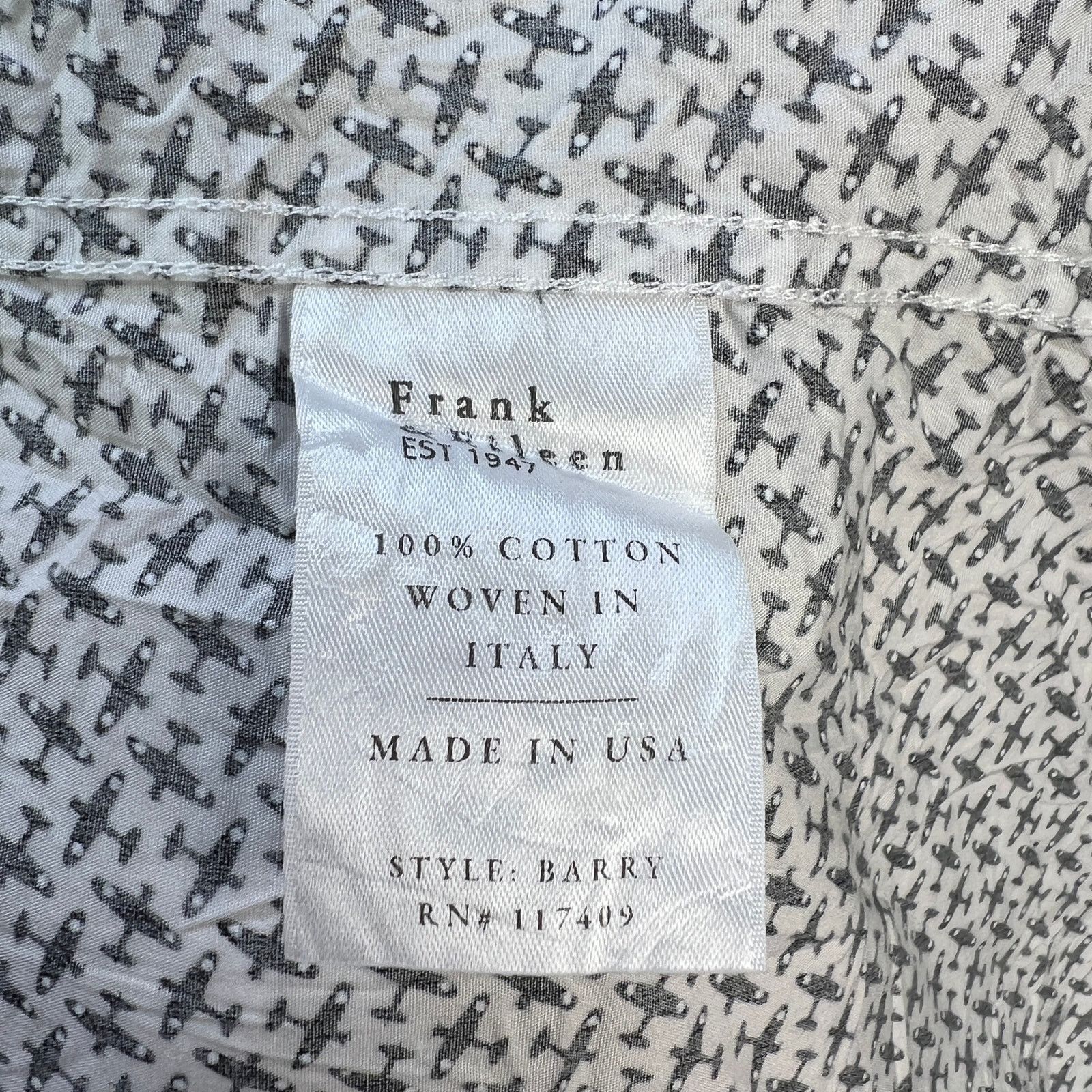 Frank & Eileen Frank & Eileen Barry Black White Airplane Print Cotton Shirt Size XXS / US 00 / IT 34 - 6 Thumbnail