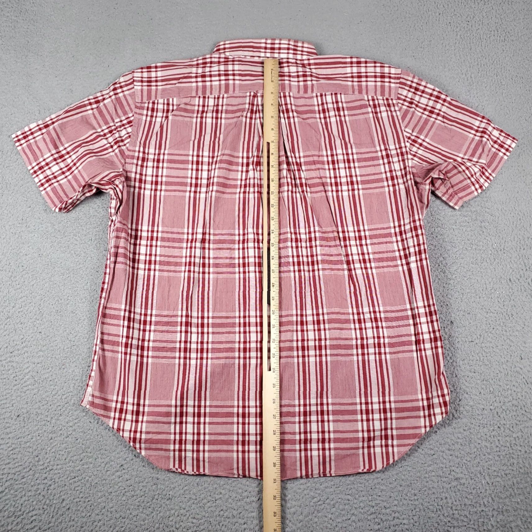 Nautica Nautica Plaid Button-Up Shirt Mens XL Short Sleeve Red Casual Modern Size US XL / EU 56 / 4 - 4 Thumbnail