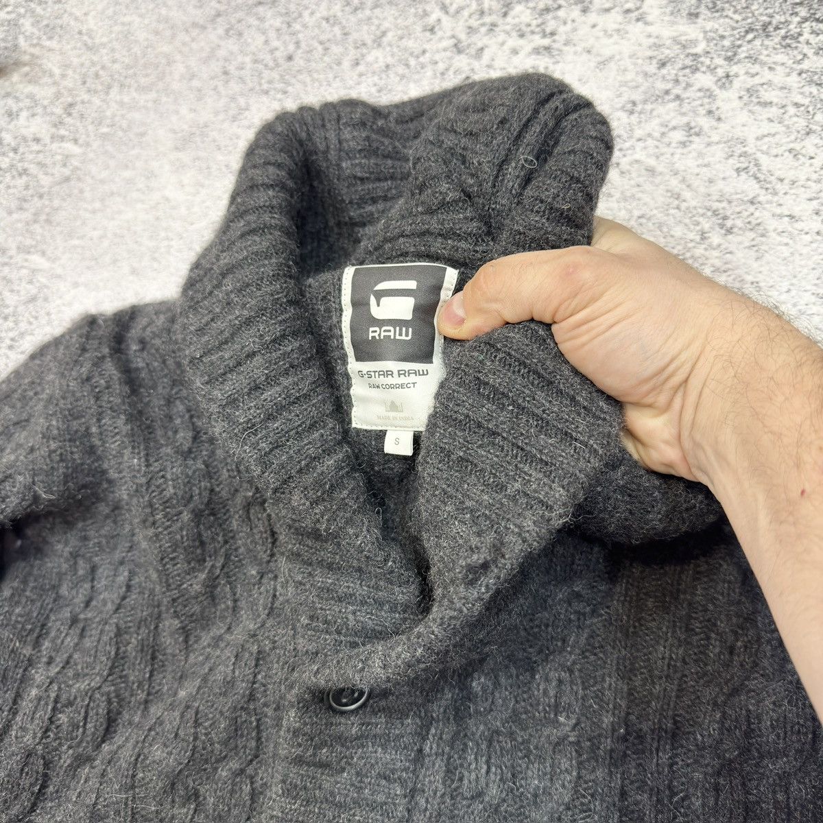 G-Star RAW Mens Wool Higging Cardigan Knit S size