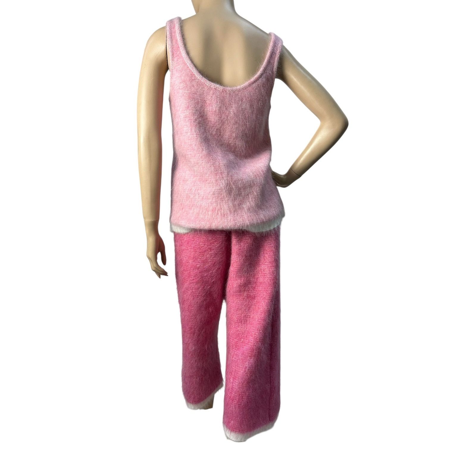 Sonia Rykiel Sonia Ryckiel Pink Knitted Pants Top Set Sz.38 Size S / US 4 / IT 40 - 3 Thumbnail