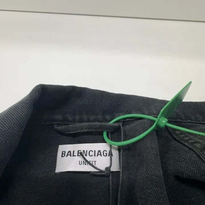 Balenciaga Balenciaga Black Graffiti Denim Jacket for Men 0079-2507 Size US XS / EU 42 / 0 - 3 Thumbnail