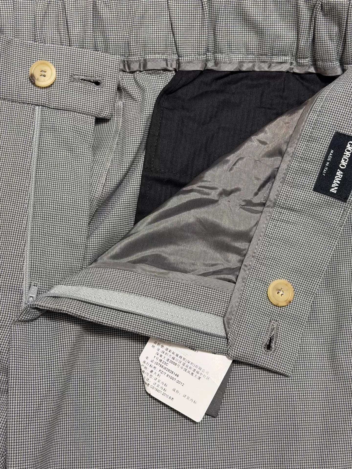 Giorgio Armani Giorgio Armani Slim Fit Houndstooth Chino 54 Size US 38 / EU 54 - 4 Thumbnail