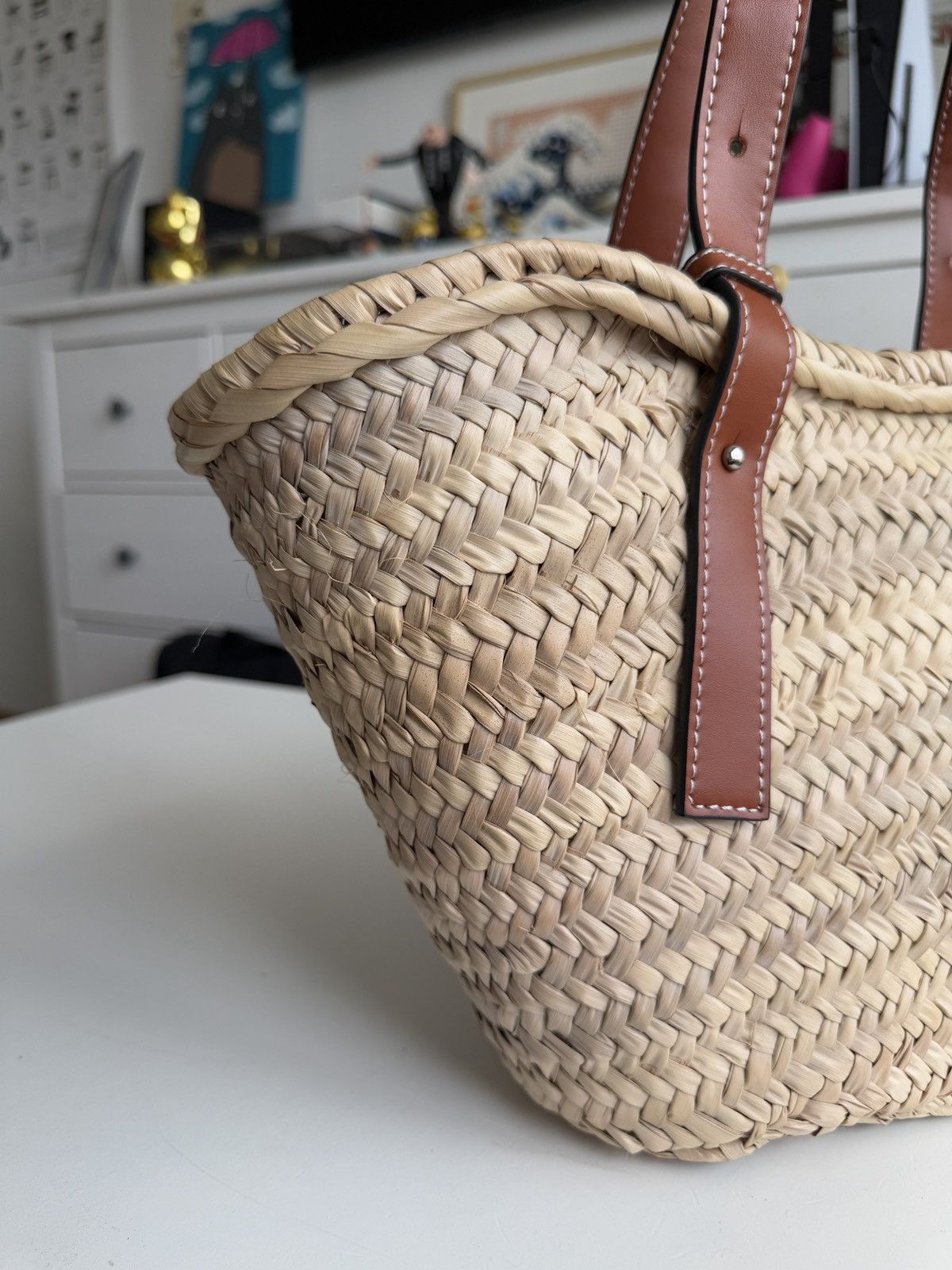 Designer × Loewe Loewe big logo basket bag designer luxury old money summer Size ONE SIZE - 6 Thumbnail