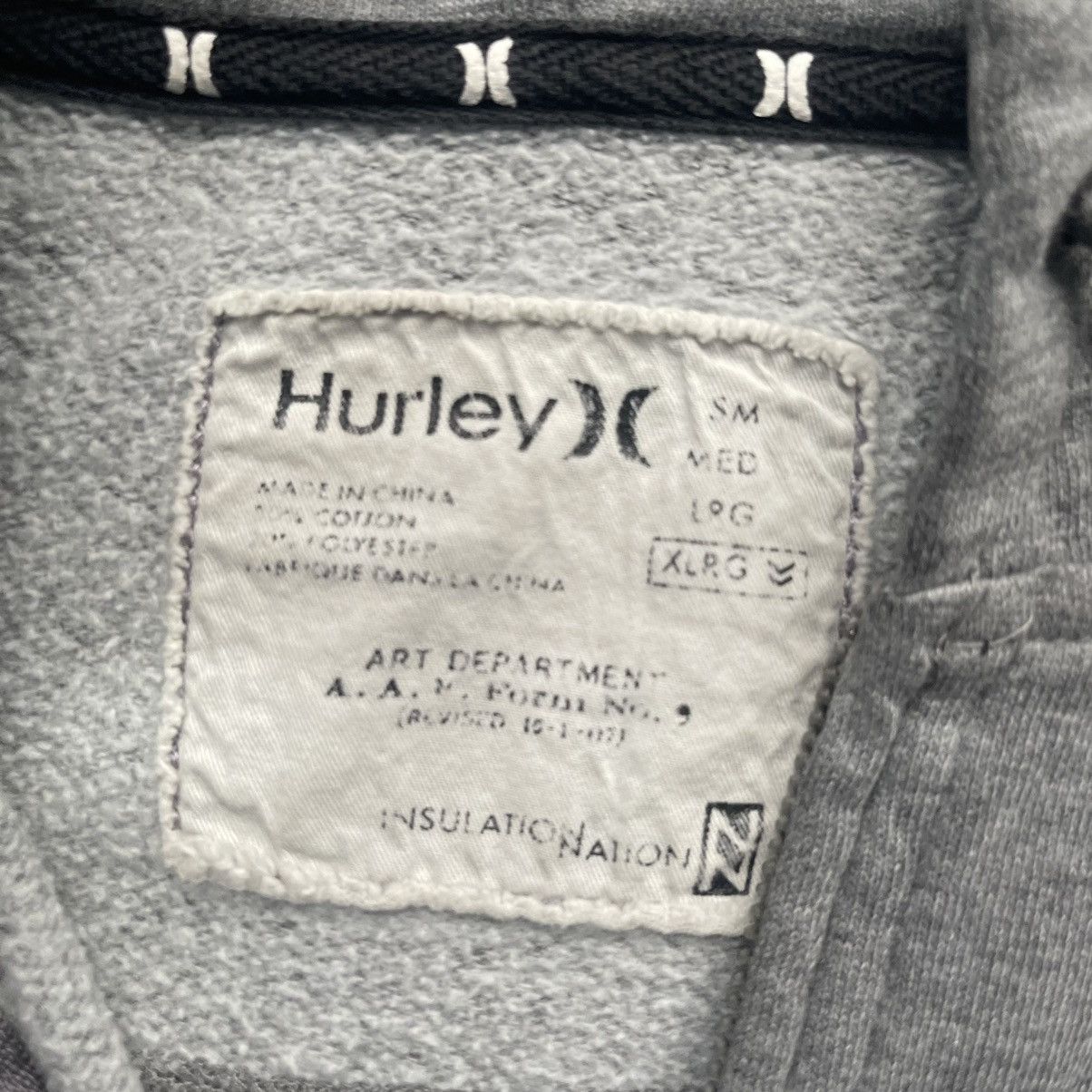 Hurley Vintage Hurley Frayed Dark Grey Hoodie Size Large Size US L / EU 52-54 / 3 - 3 Thumbnail