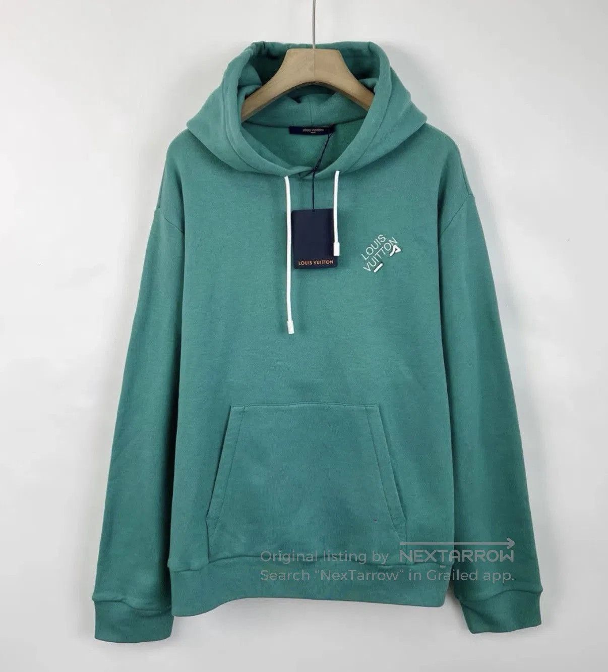 Louis Vuitton Green XXL Hoodie with Drawstrings and Front Pocket. Size US XXL / EU 58 / 5 - 1 Thumbnail