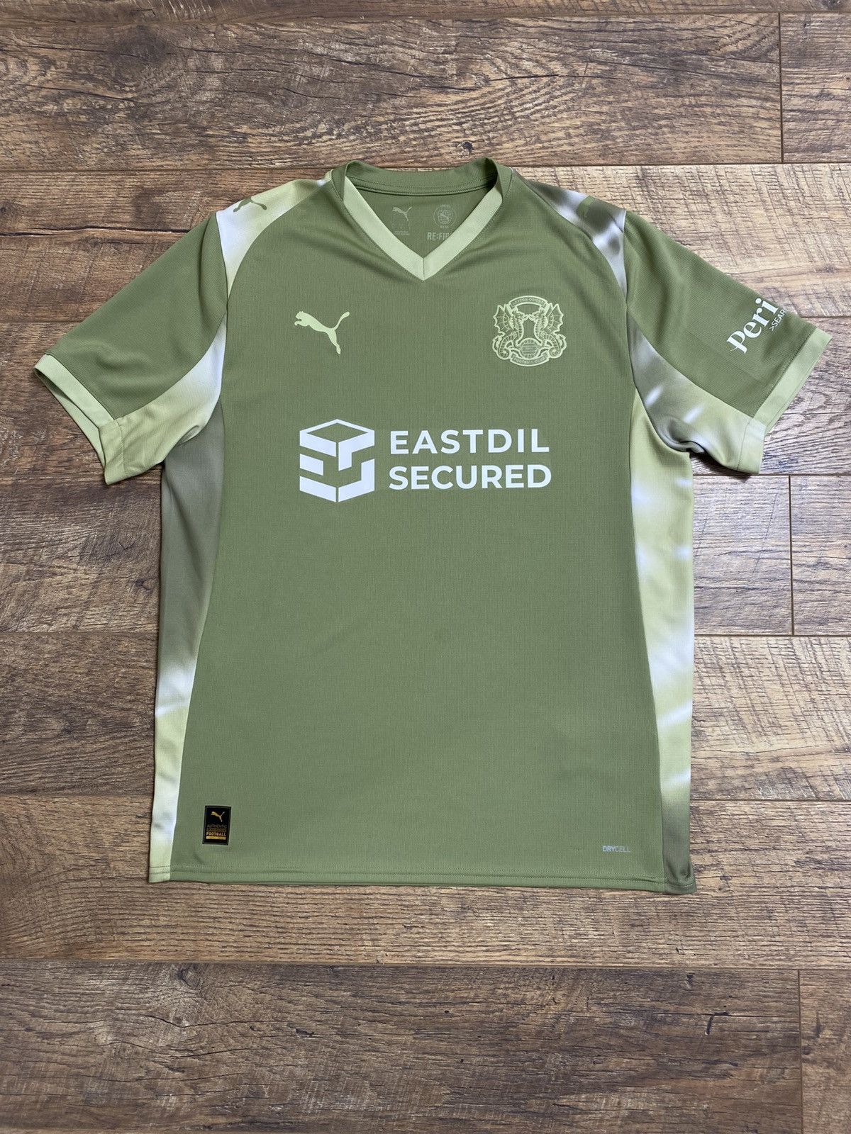 Puma Puma Leyton Orient FC Training Jersey - Size L - Olive Green Size US L / EU 52-54 / 3 - 1 Thumbnail
